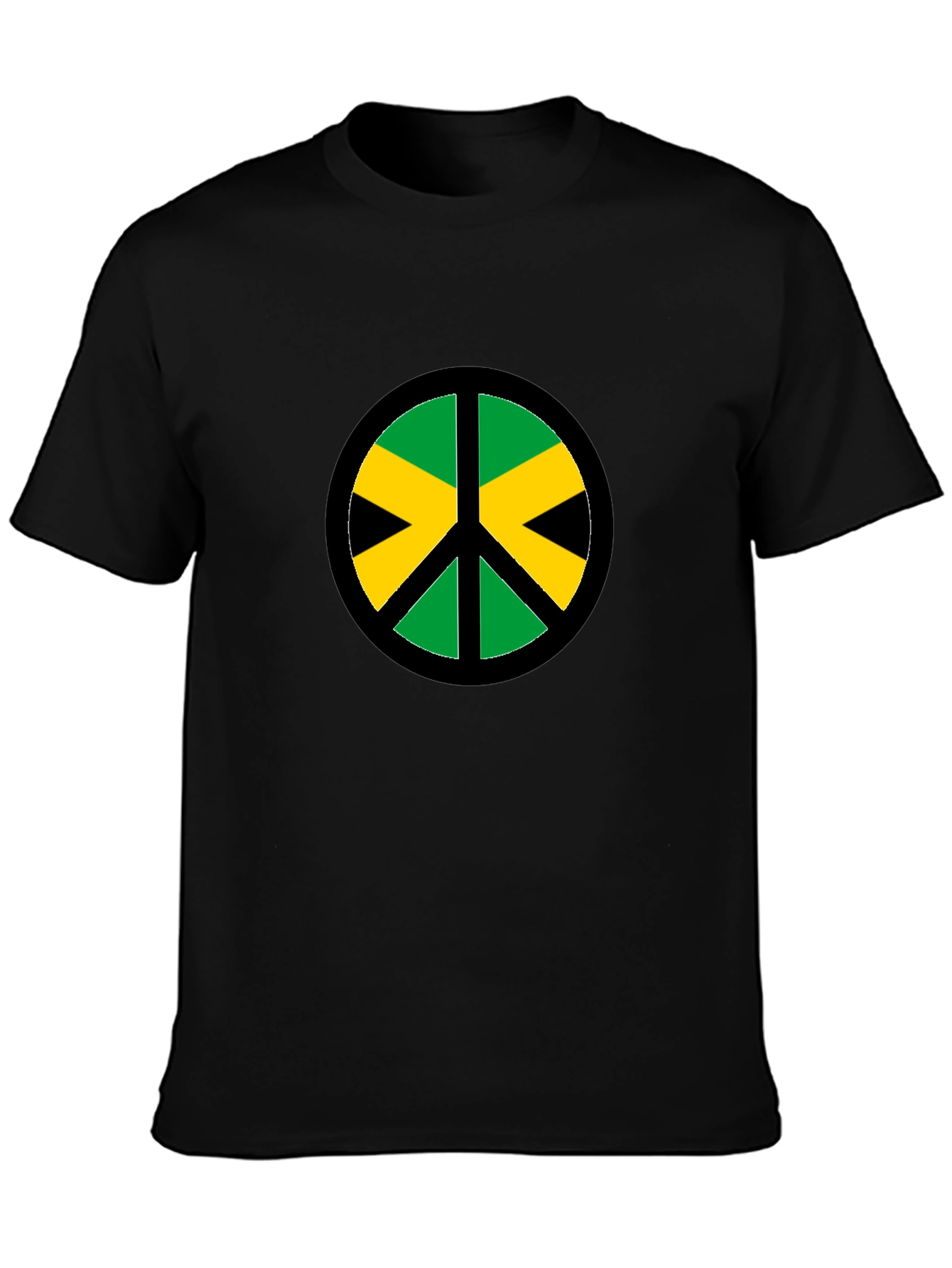 Jamaica Peace Sign Black T-Shirt