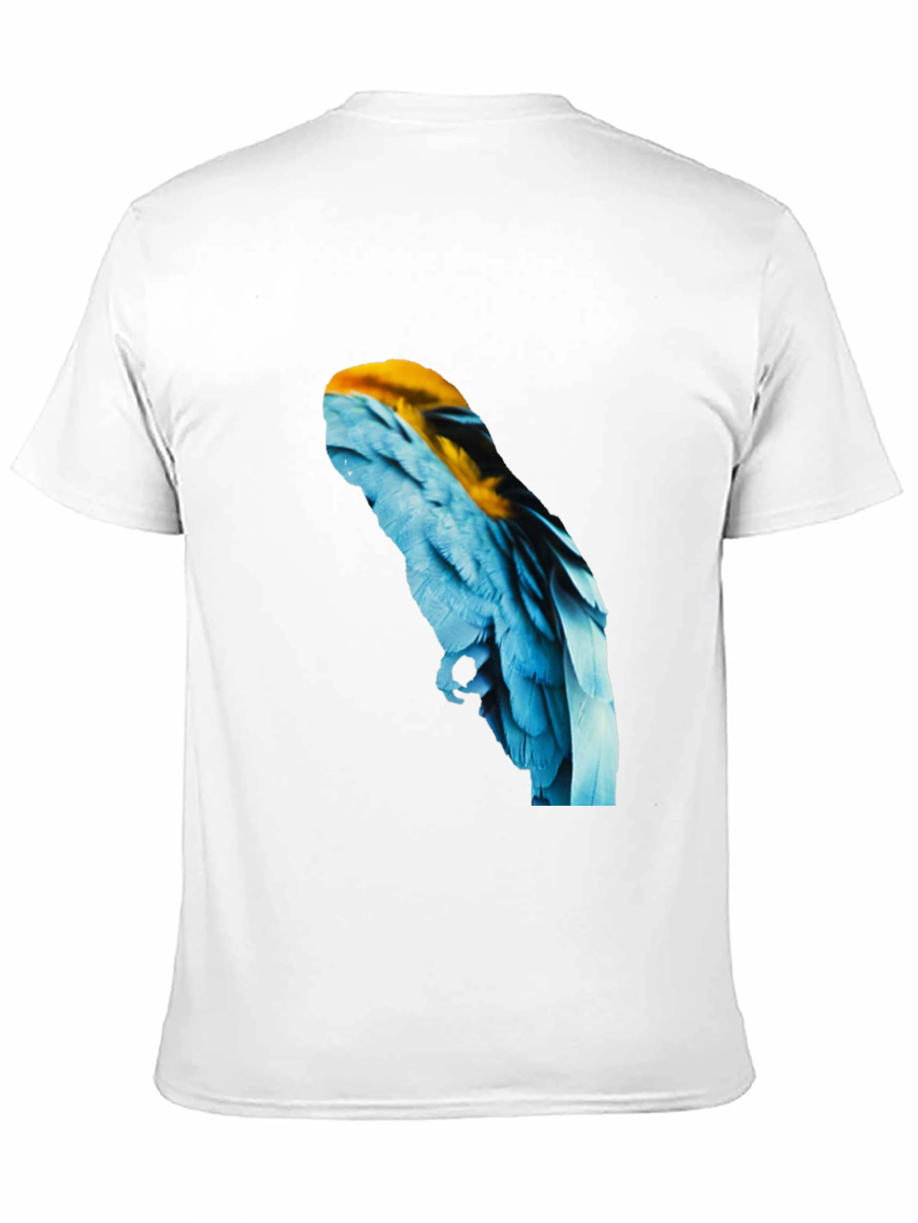 Macaw Feather Graphic Black T-Shirt