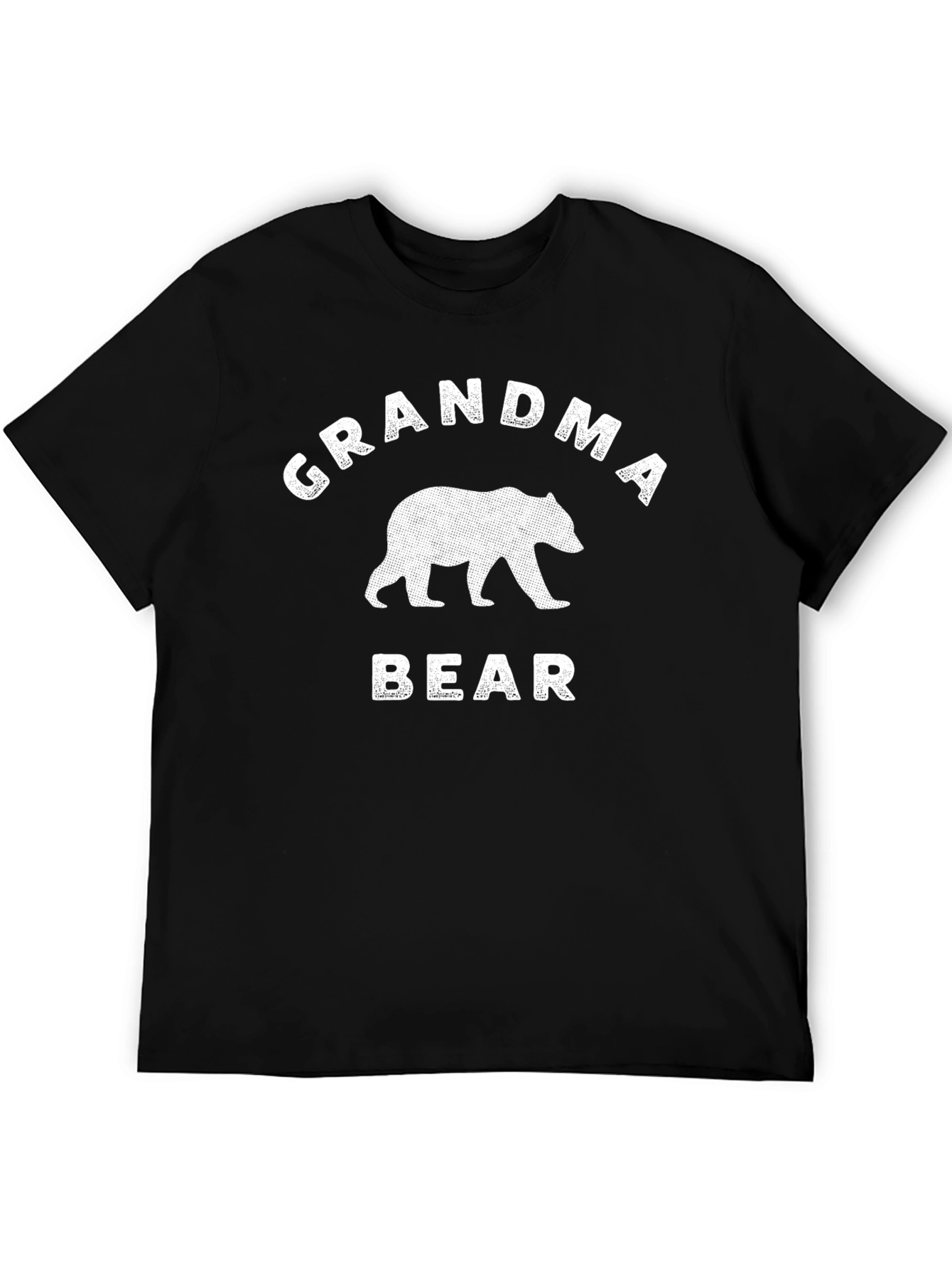 Grandma Bear Graphic T-Shirt - Black