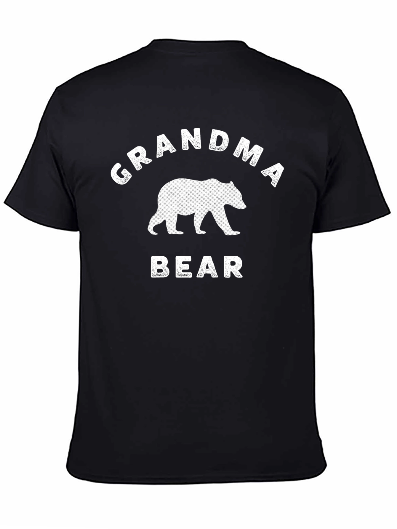 Grandma Bear Graphic T-Shirt - Black