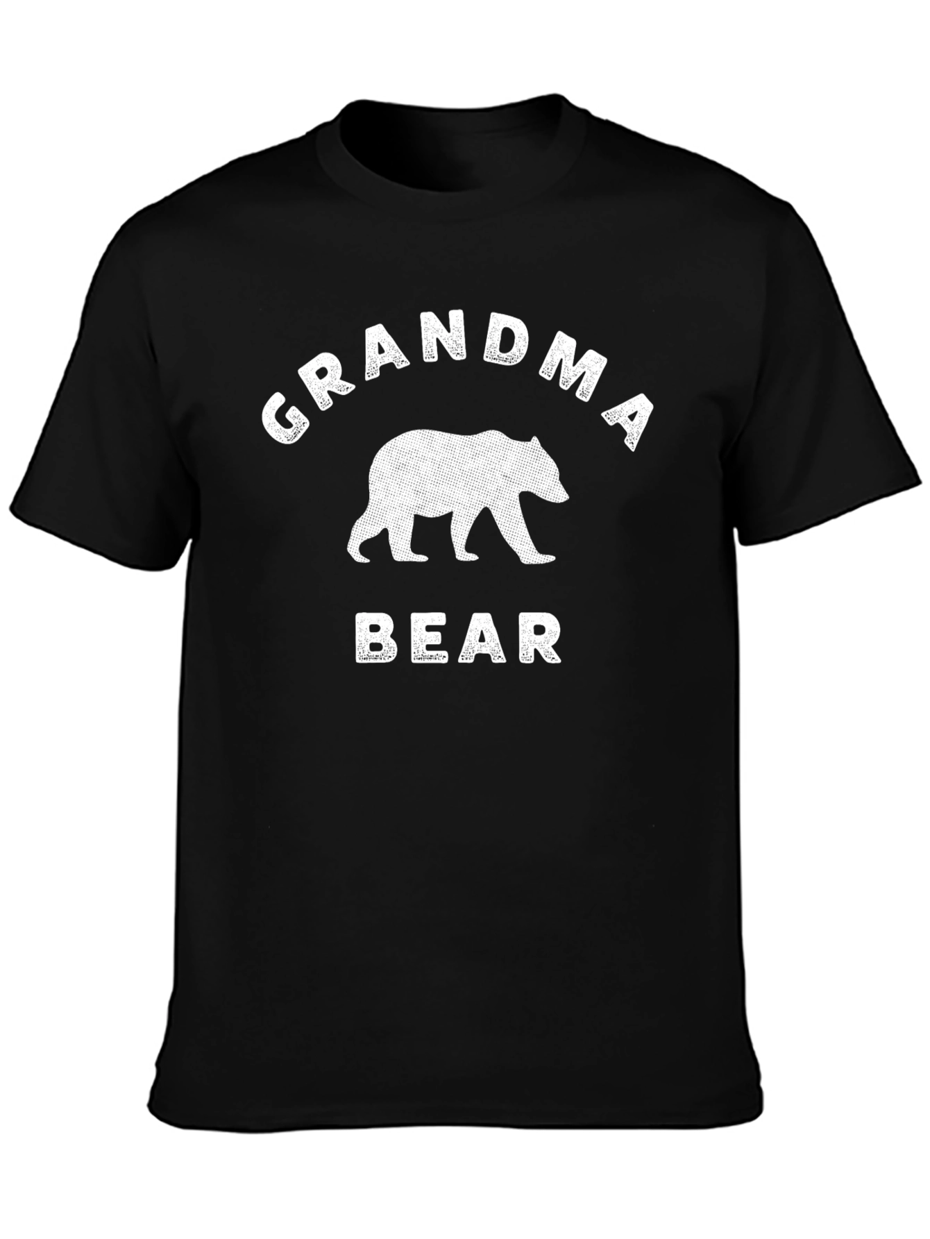 Grandma Bear Graphic T-Shirt - Black