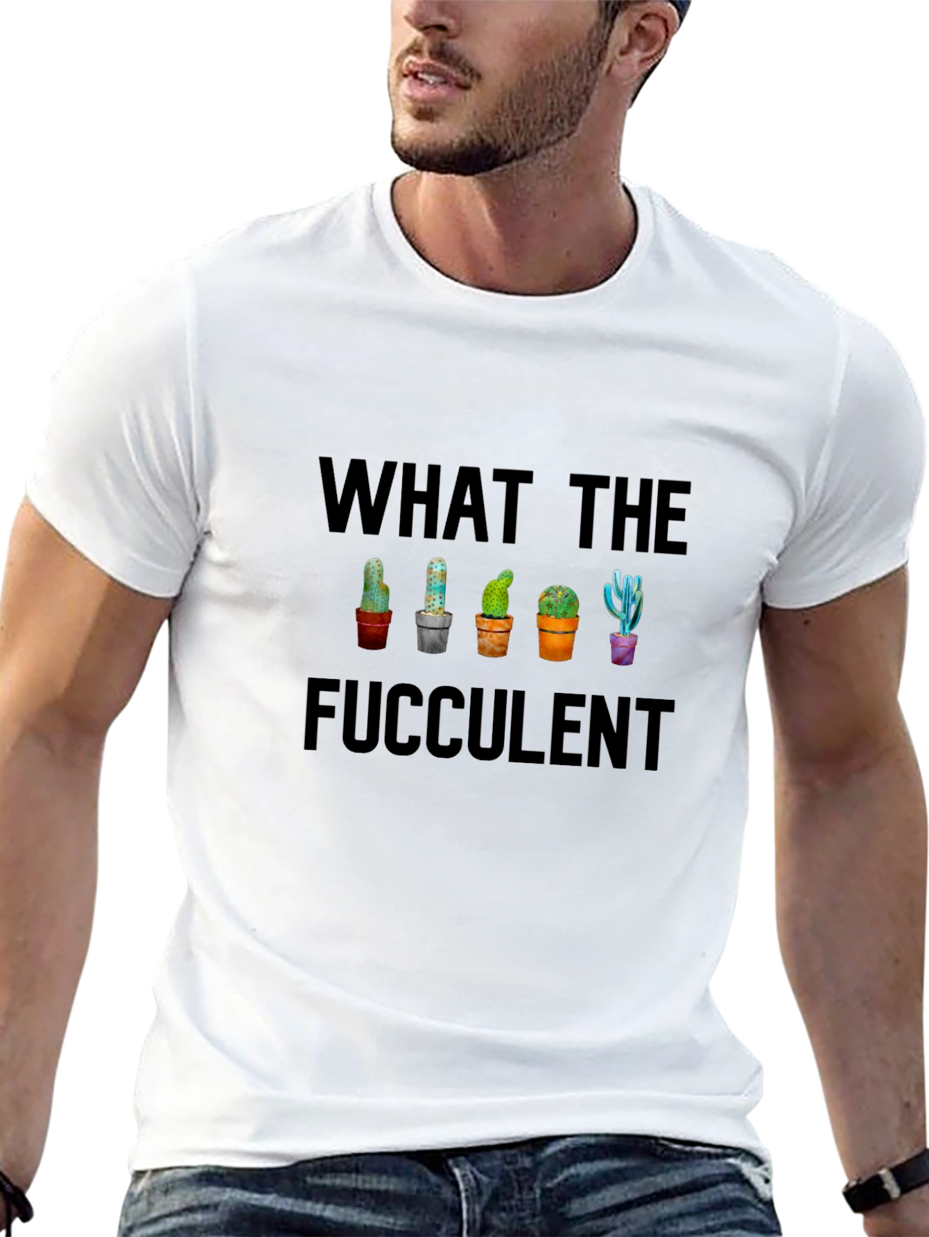 What the Fucculent Cactus T-Shirt - Funny Succulent Tee