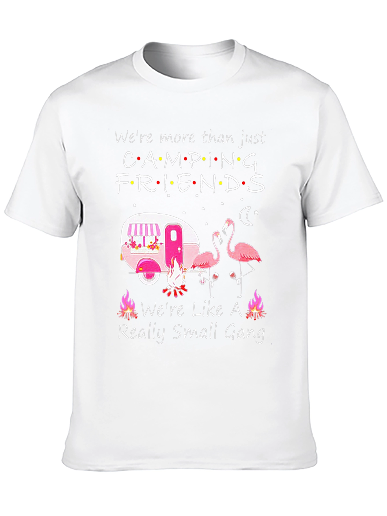 Camping Friends T-Shirt - Flamingo Camper Design