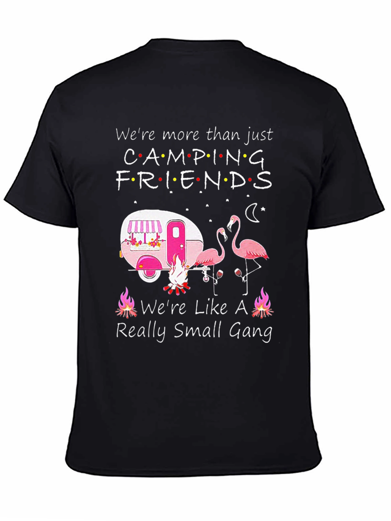 Camping Friends T-Shirt - Flamingo Camper Design