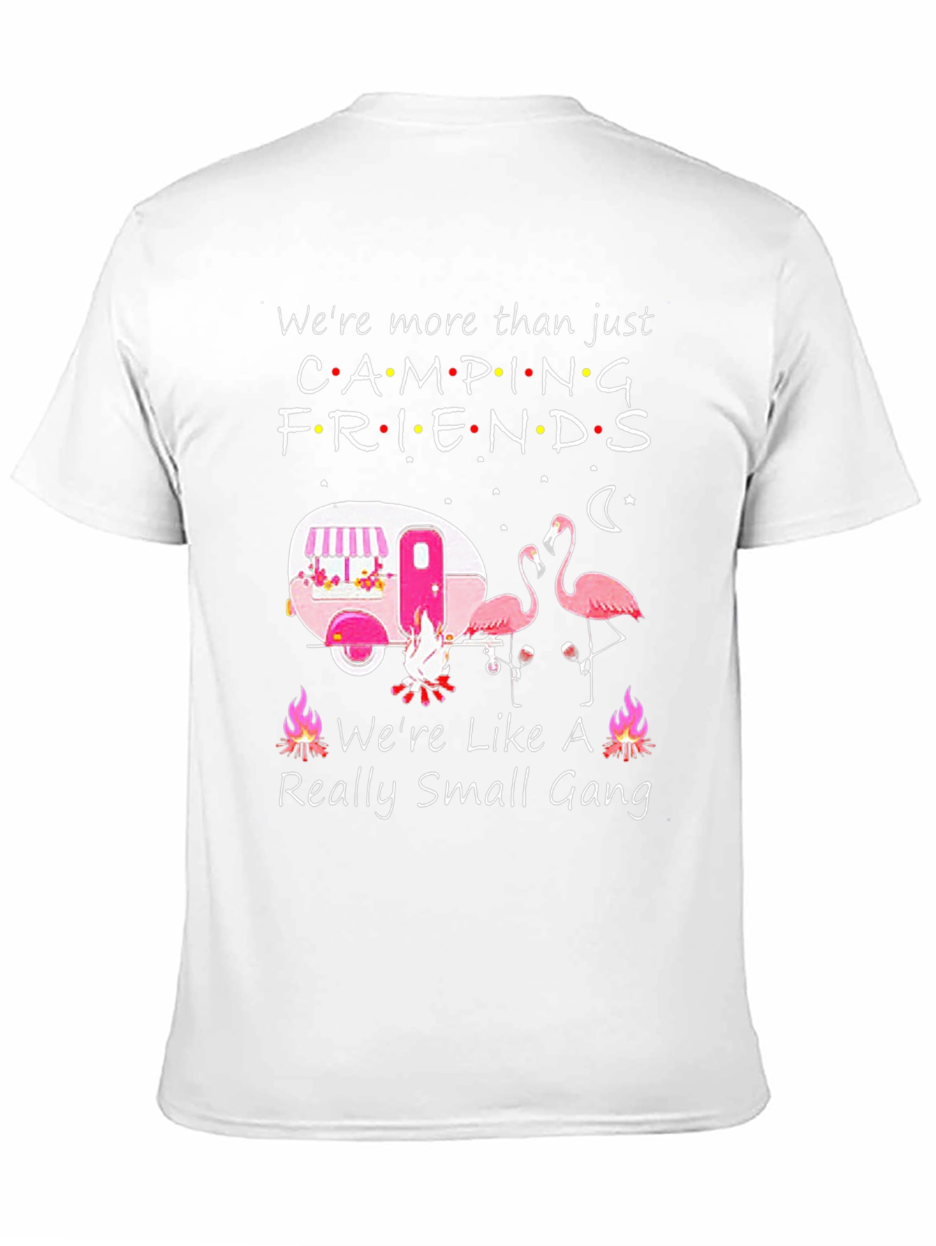 Camping Friends T-Shirt - Flamingo Camper Design