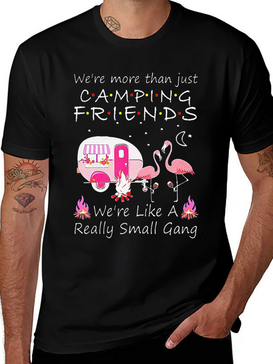 Camping Friends T-Shirt - Flamingo Camper Design