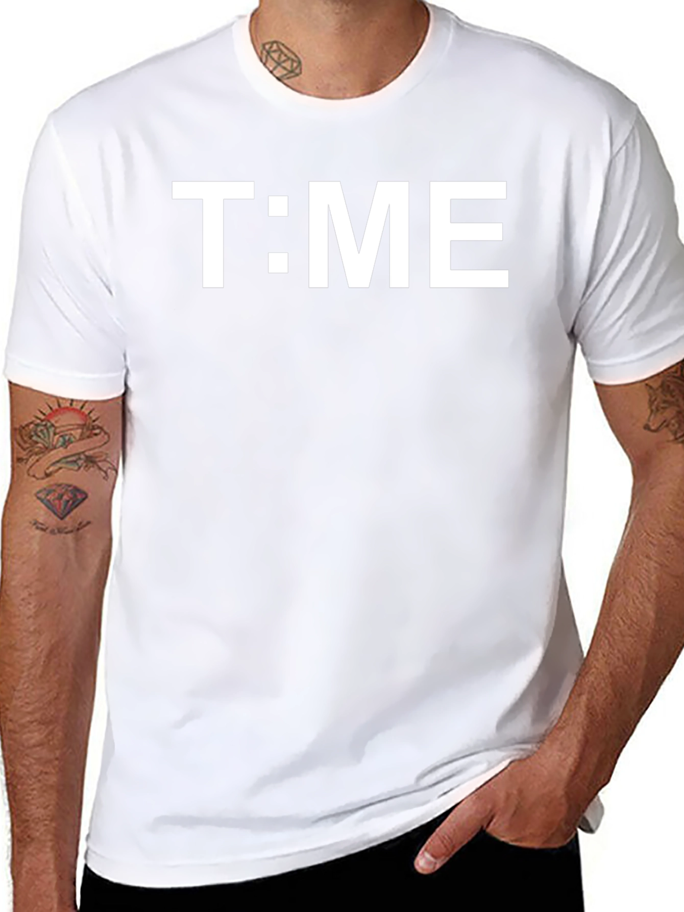 T:ME Black Graphic Tee - Trendy & Comfortable