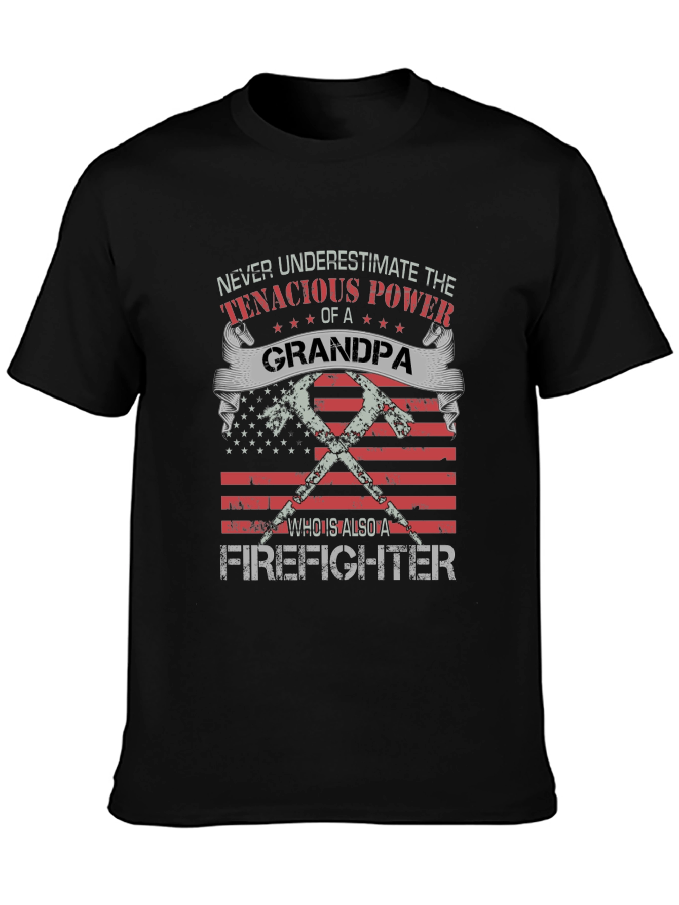 Grandpa Firefighter Graphic Tee