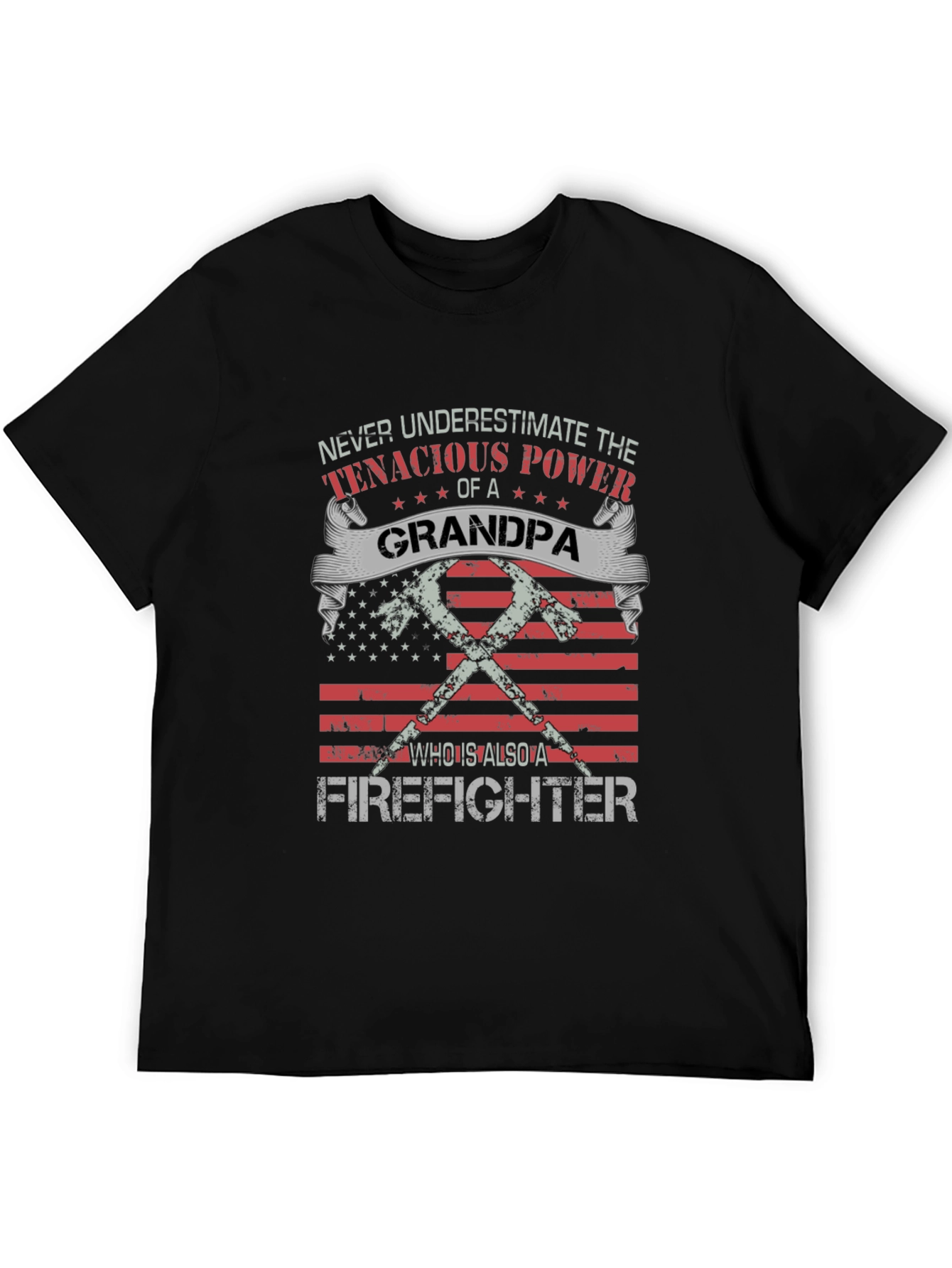 Grandpa Firefighter Graphic Tee