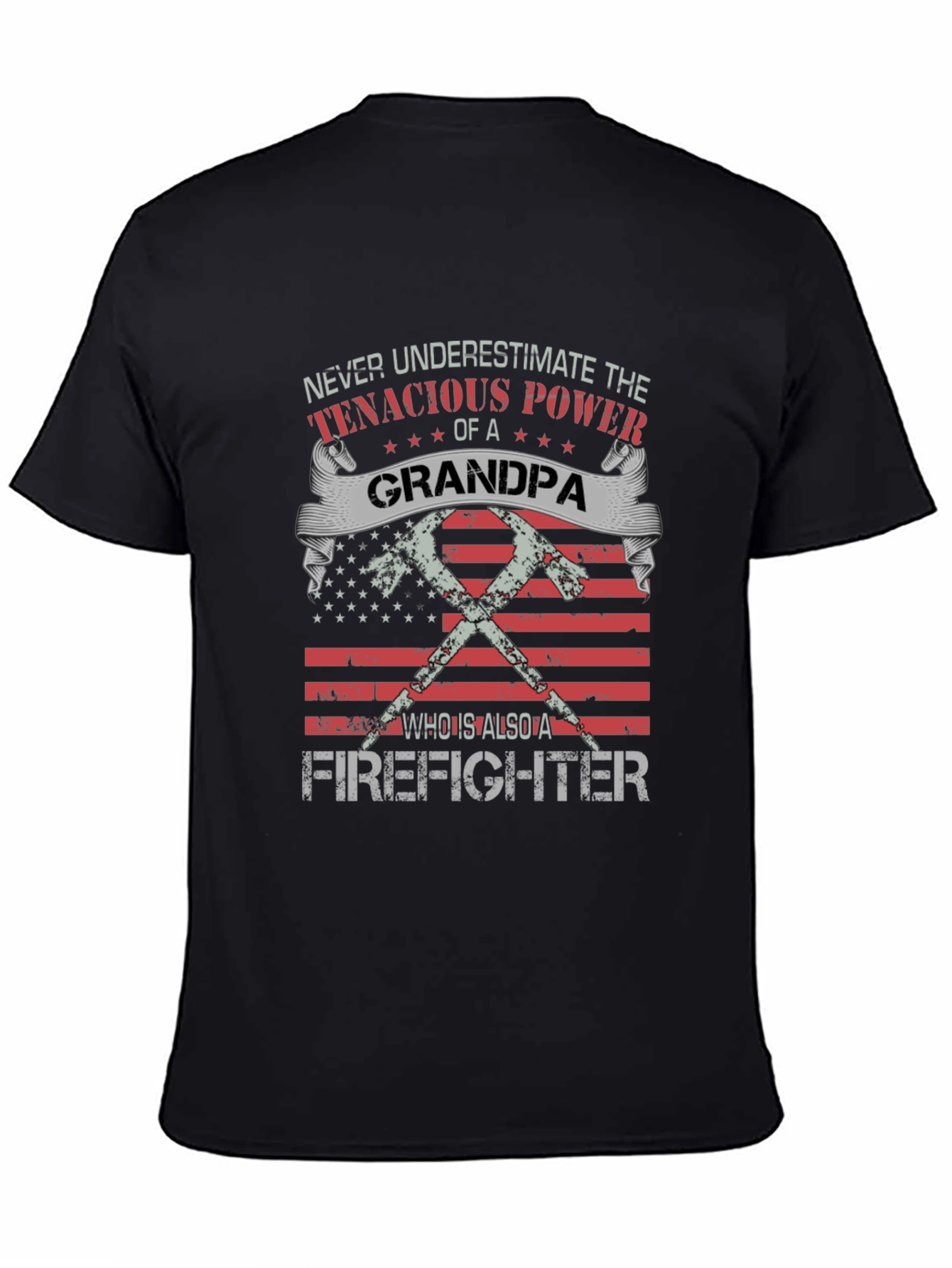 Grandpa Firefighter Graphic Tee