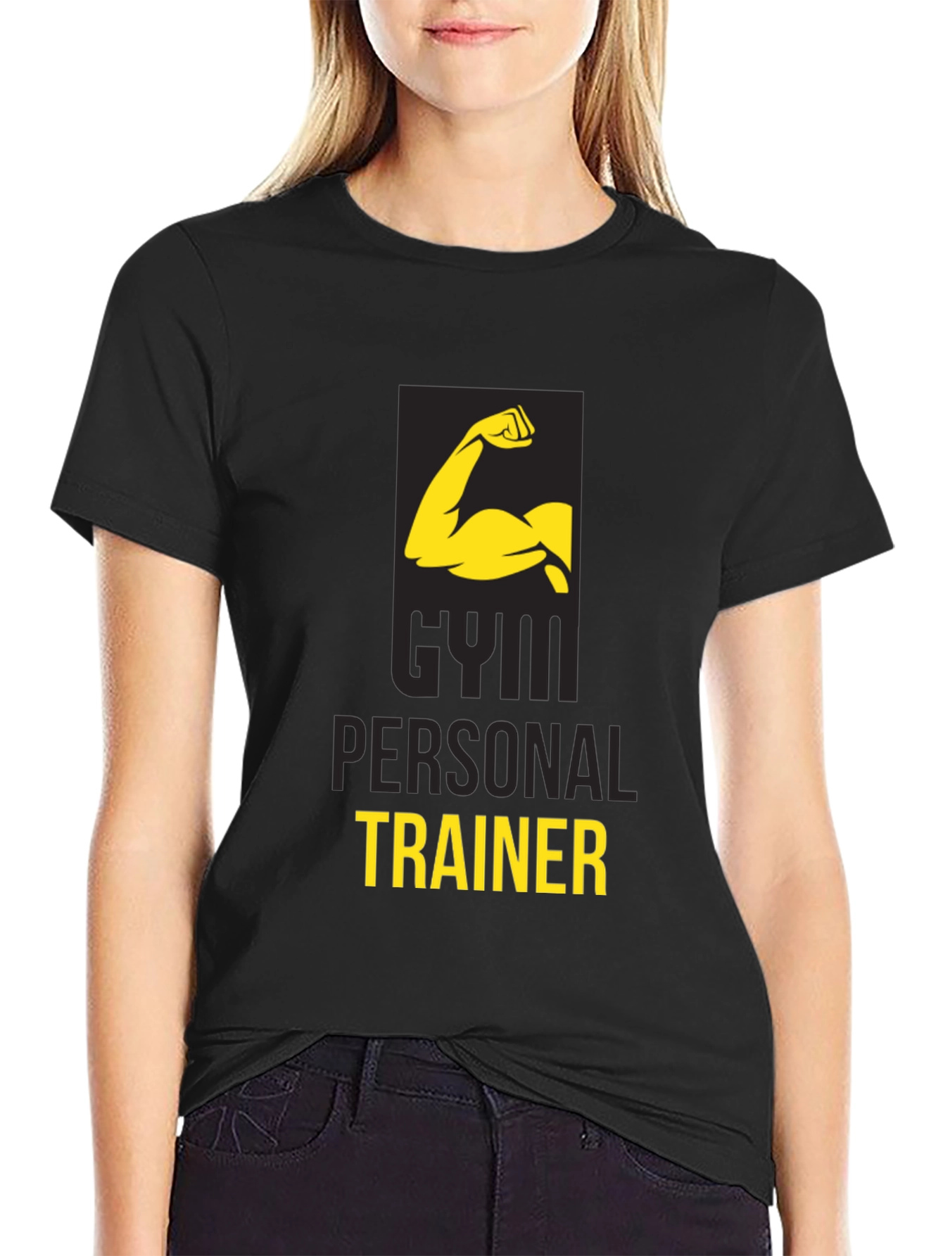 Gym Personal Trainer Black Graphic T-Shirt