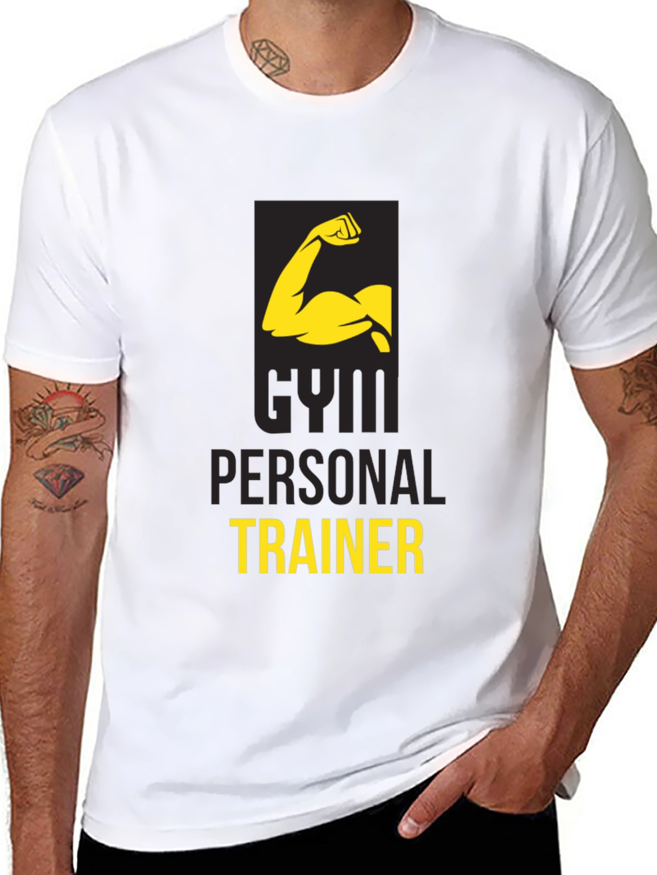 Gym Personal Trainer Black Graphic T-Shirt