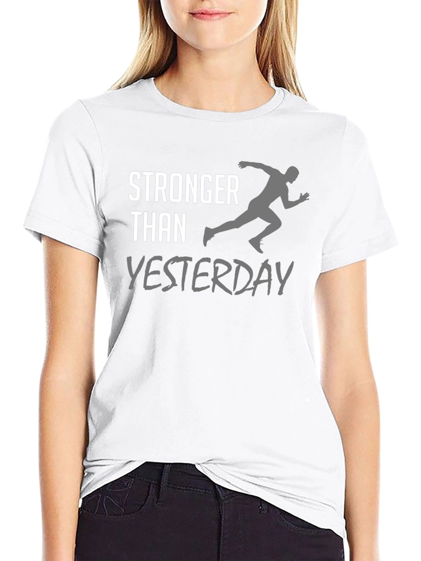 Stronger Than Yesterday Black T-Shirt