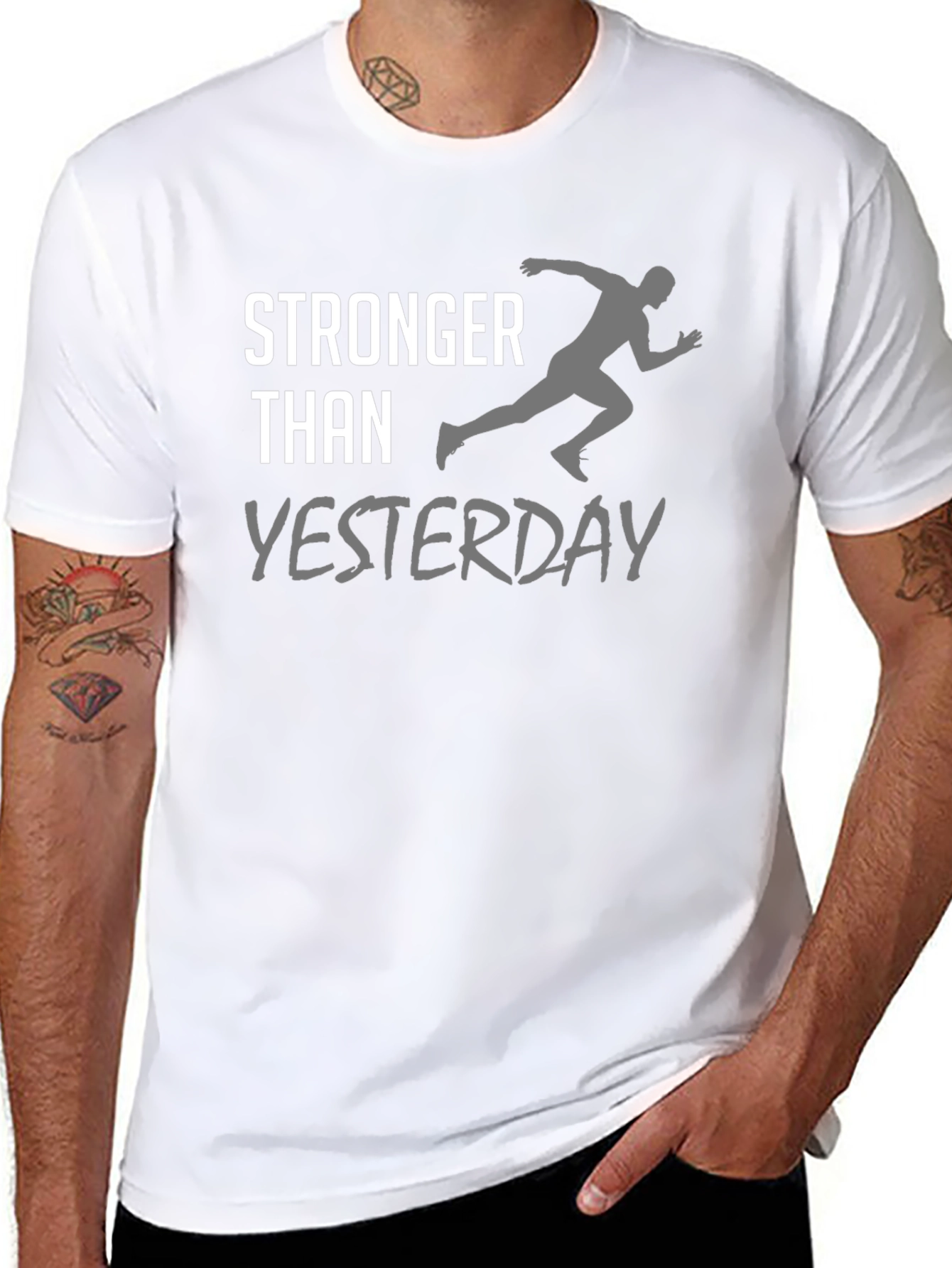 Stronger Than Yesterday Black T-Shirt