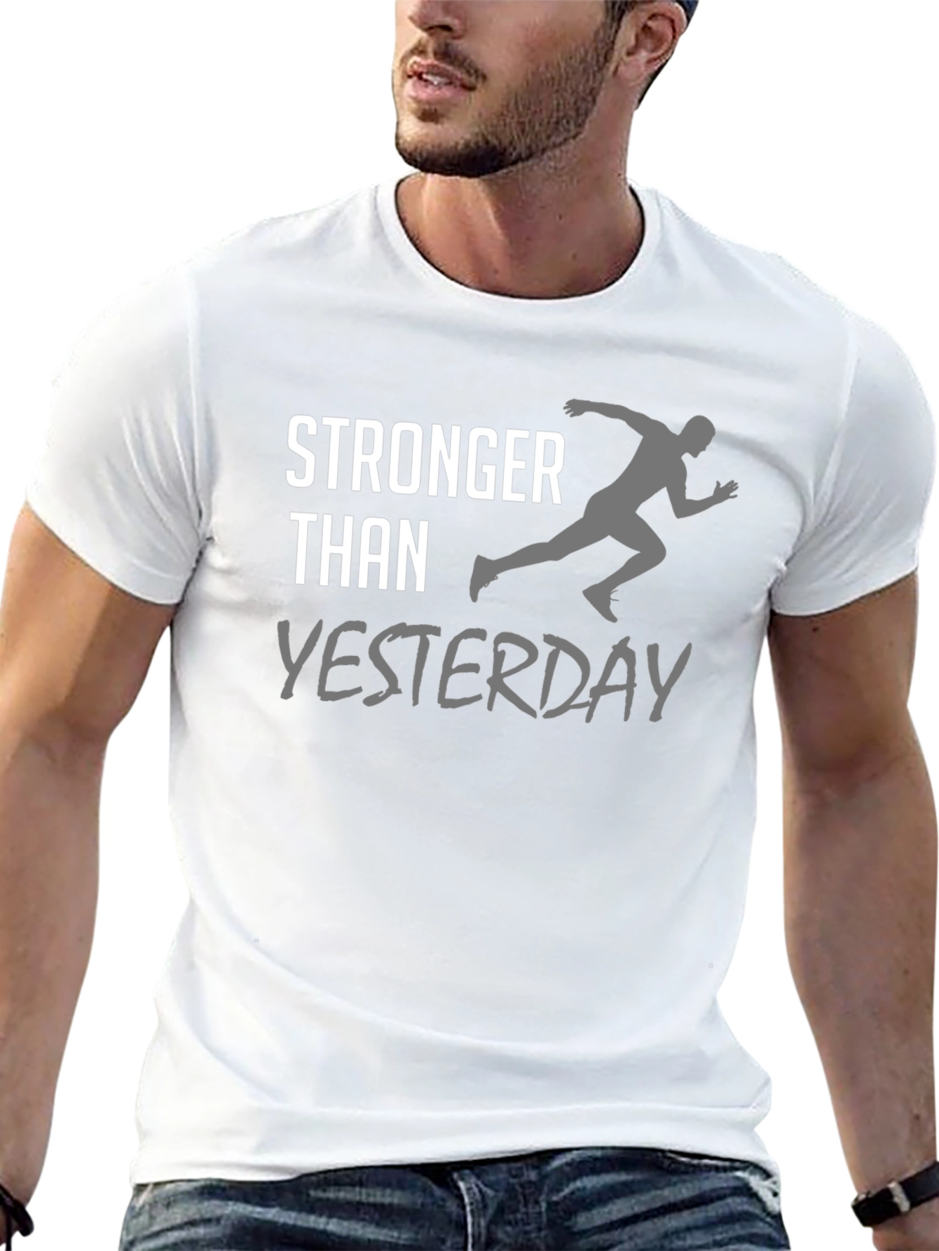 Stronger Than Yesterday Black T-Shirt