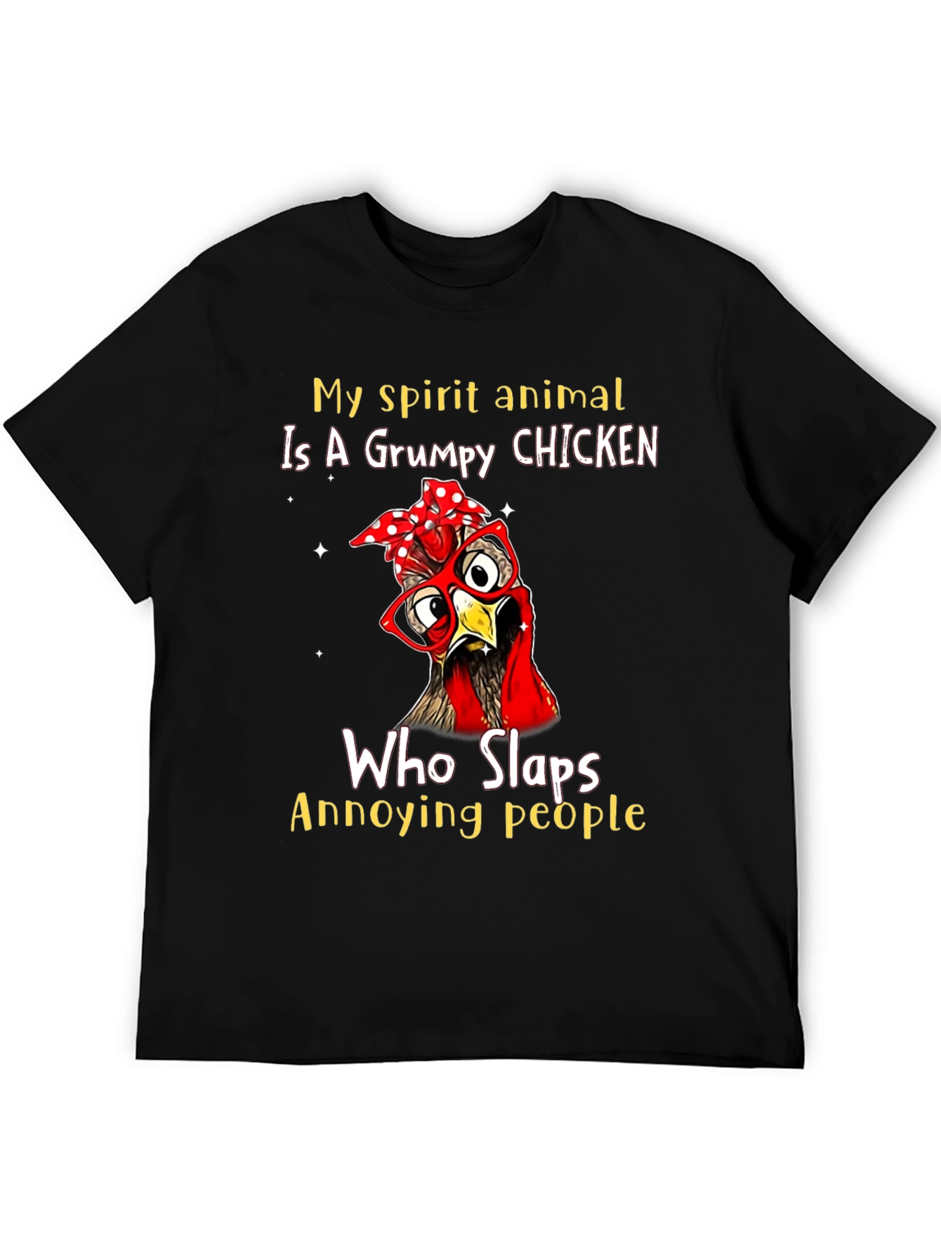 Grumpy Chicken T-Shirt - Funny Animal Graphic Tee