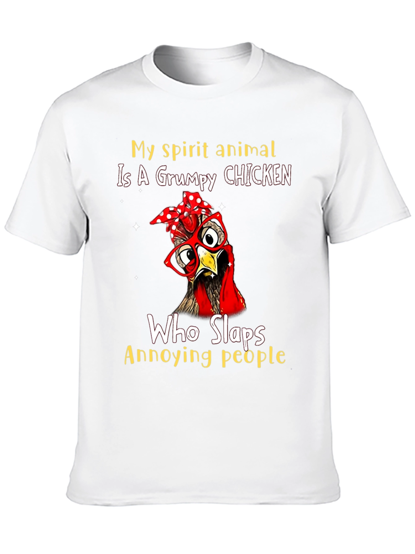 Grumpy Chicken T-Shirt - Funny Animal Graphic Tee