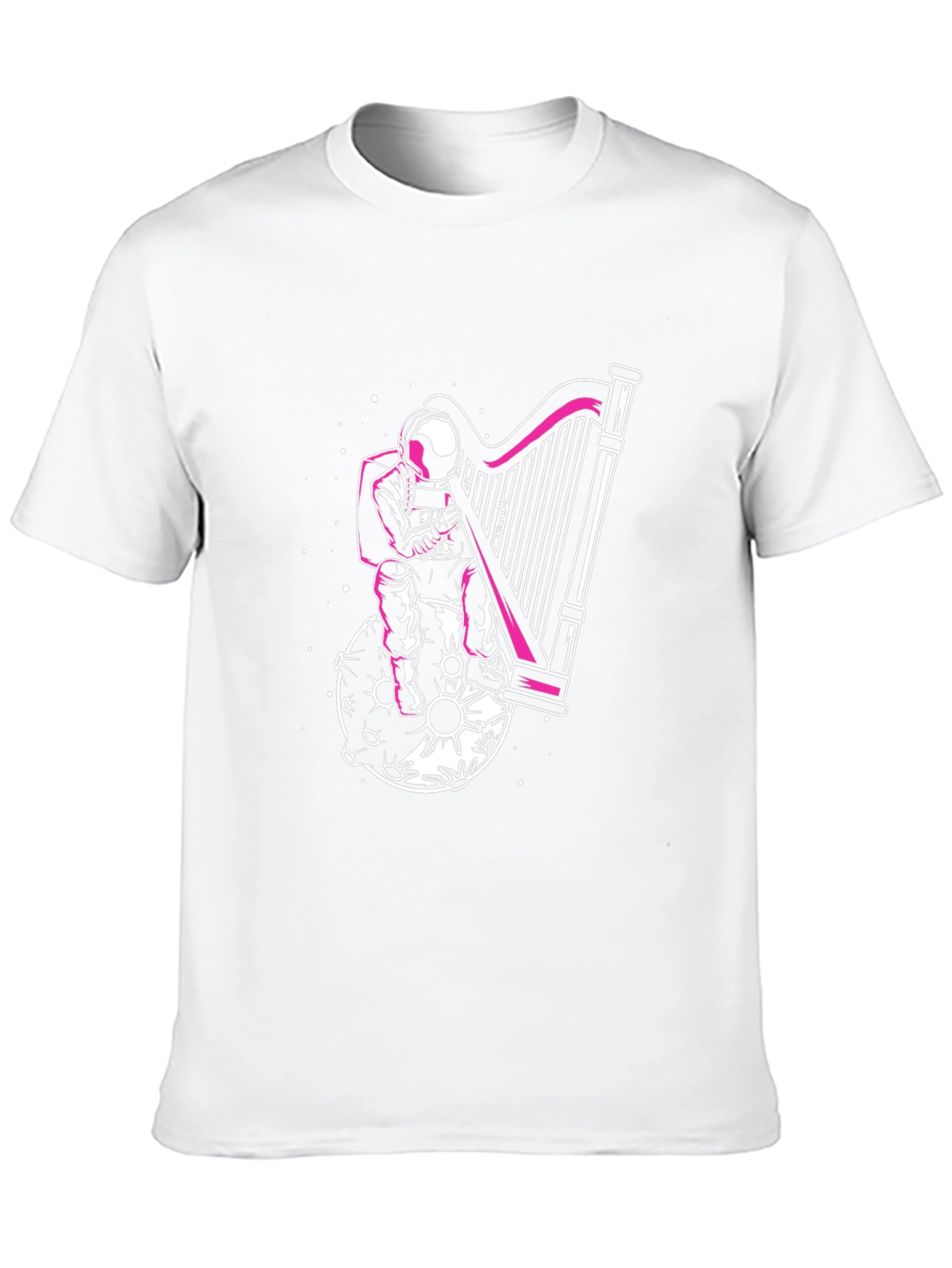 Astronaut Harpist Graphic Tee - Black