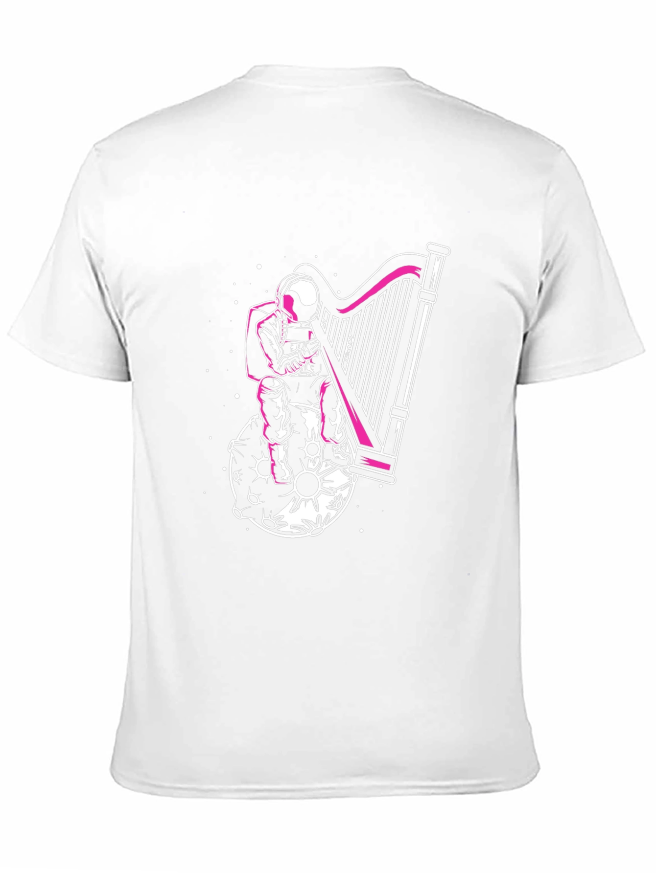 Astronaut Harpist Graphic Tee - Black
