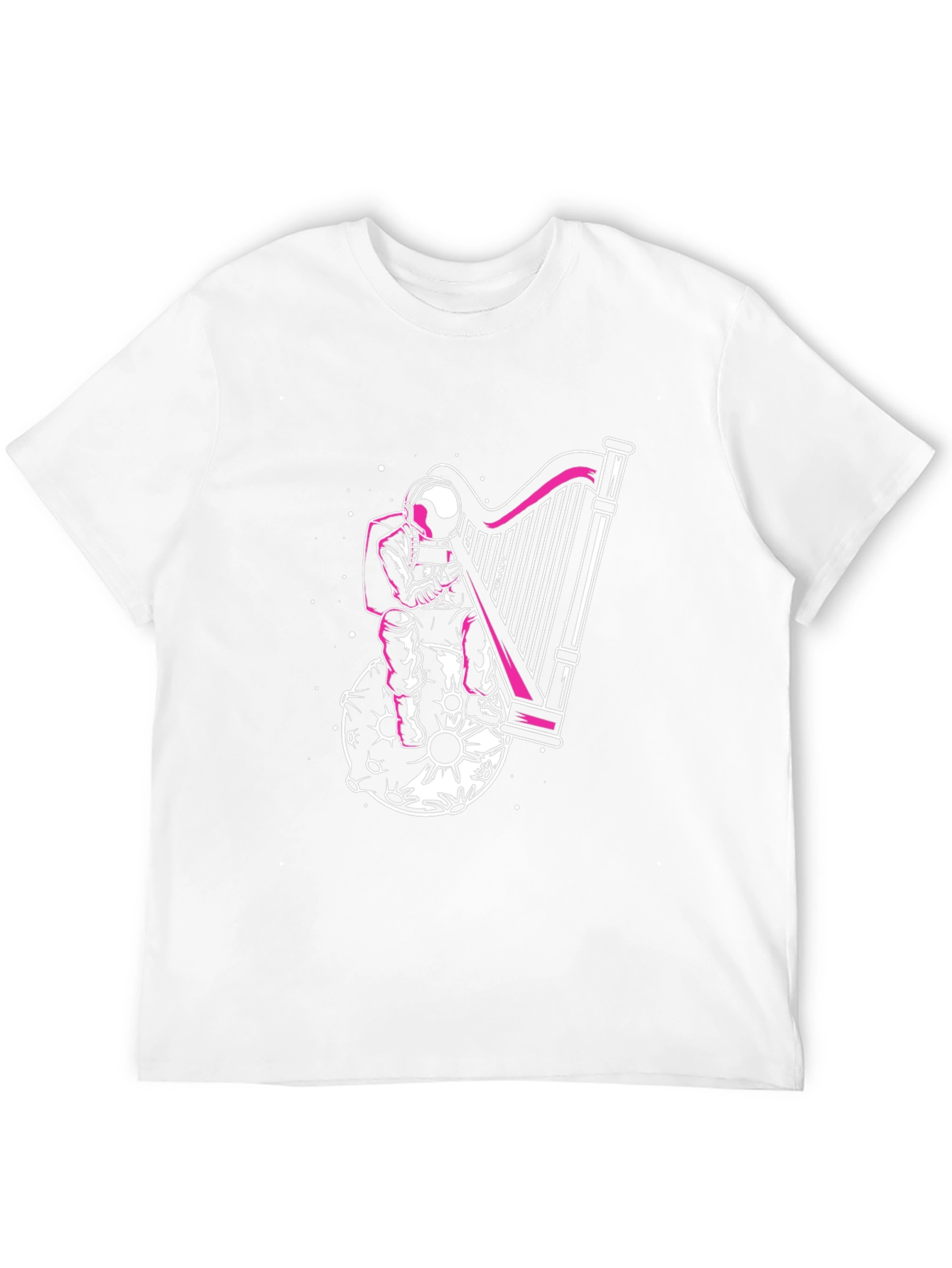 Astronaut Harpist Graphic Tee - Black