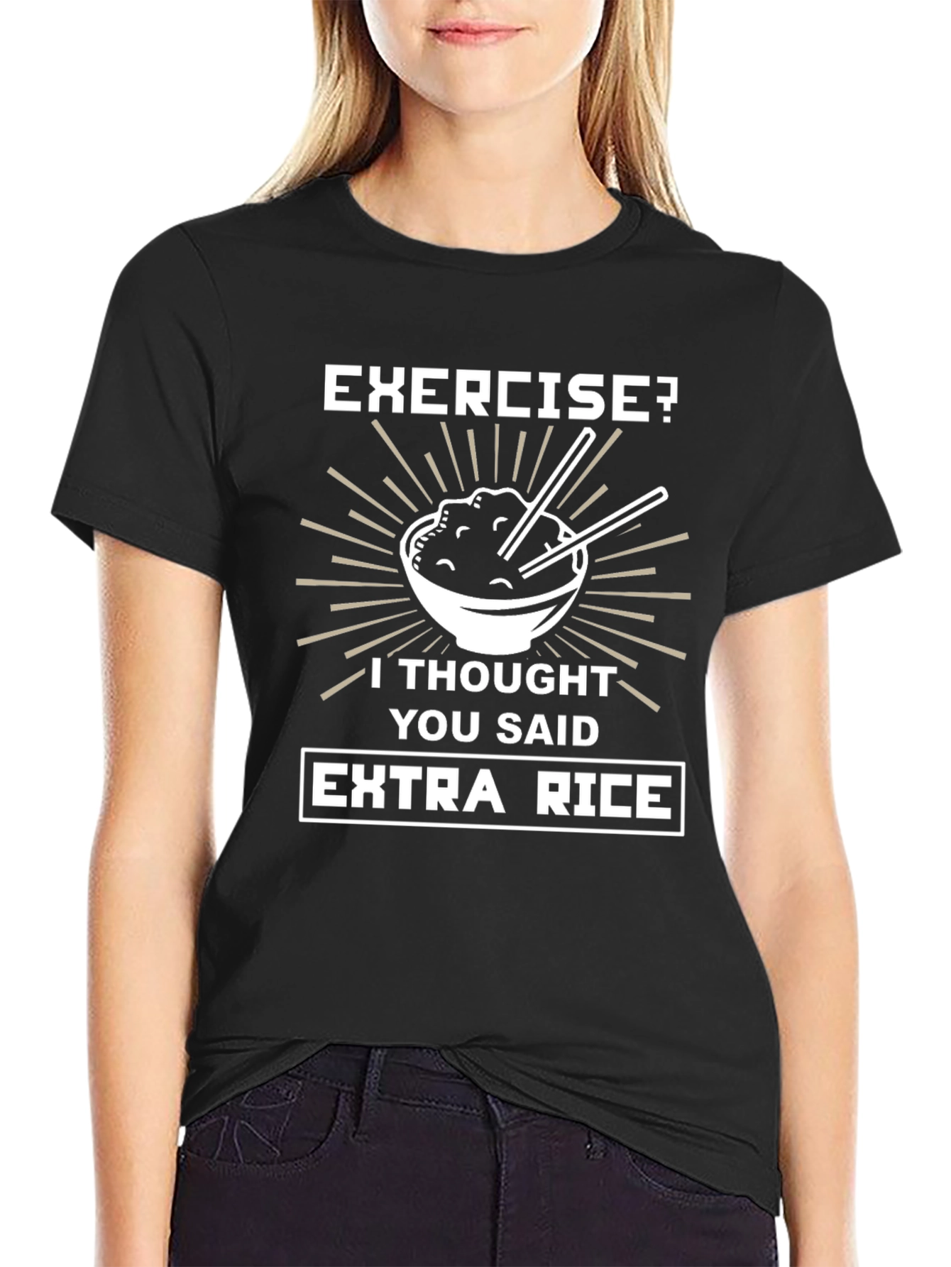Extra Rice T-Shirt - Funny Foodie Tee