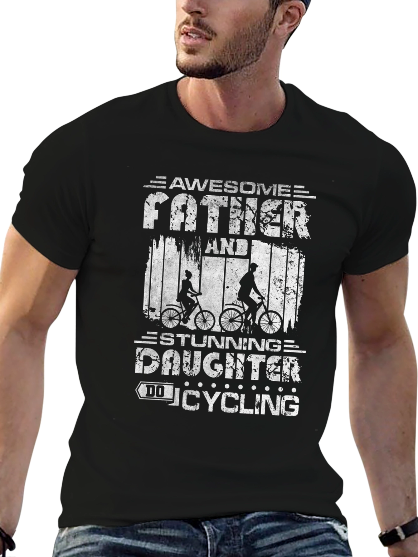 Awesome Father and Daughter Cycling T-Shirt