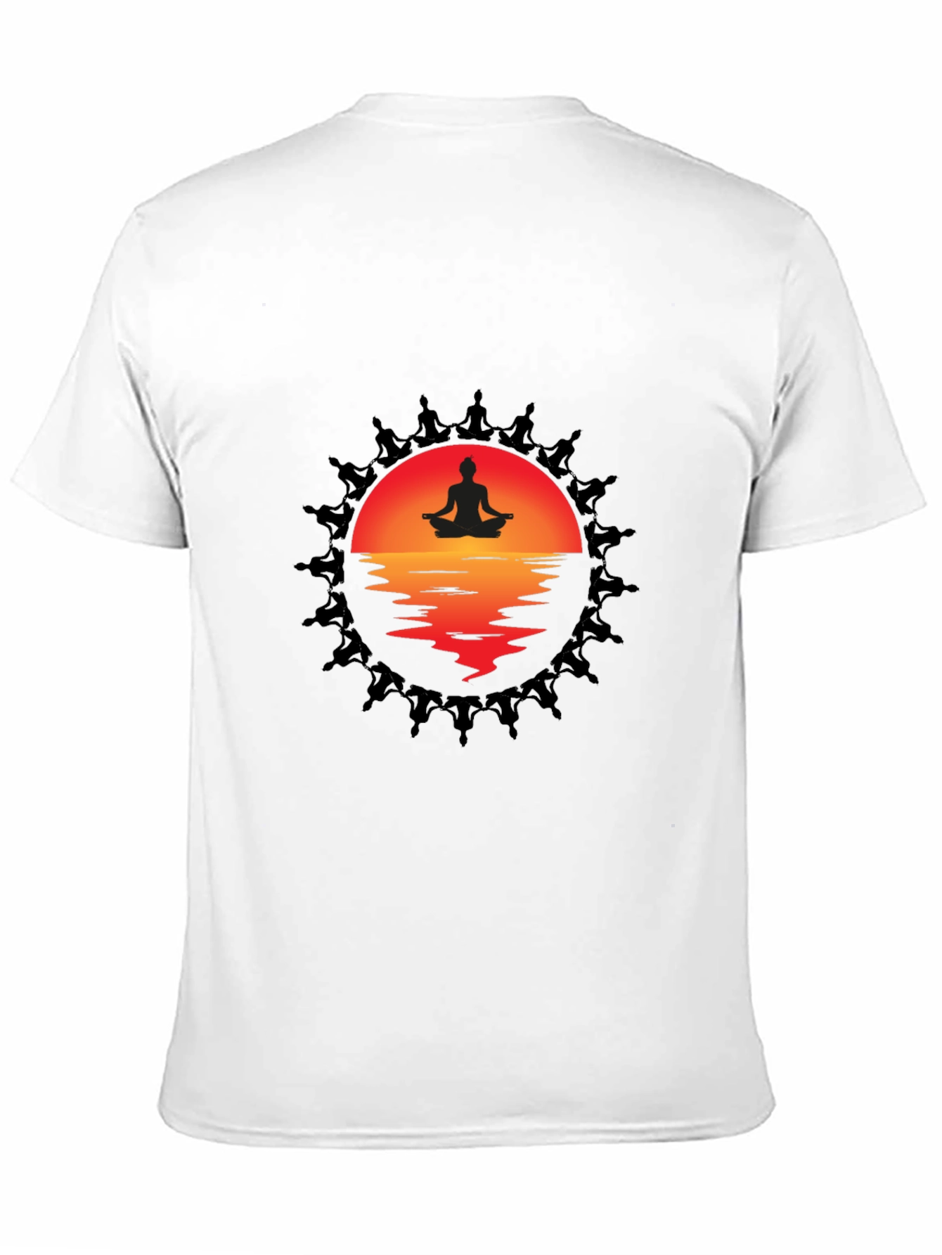 Meditative Sunset Graphic Tee - Relaxation & Comfort