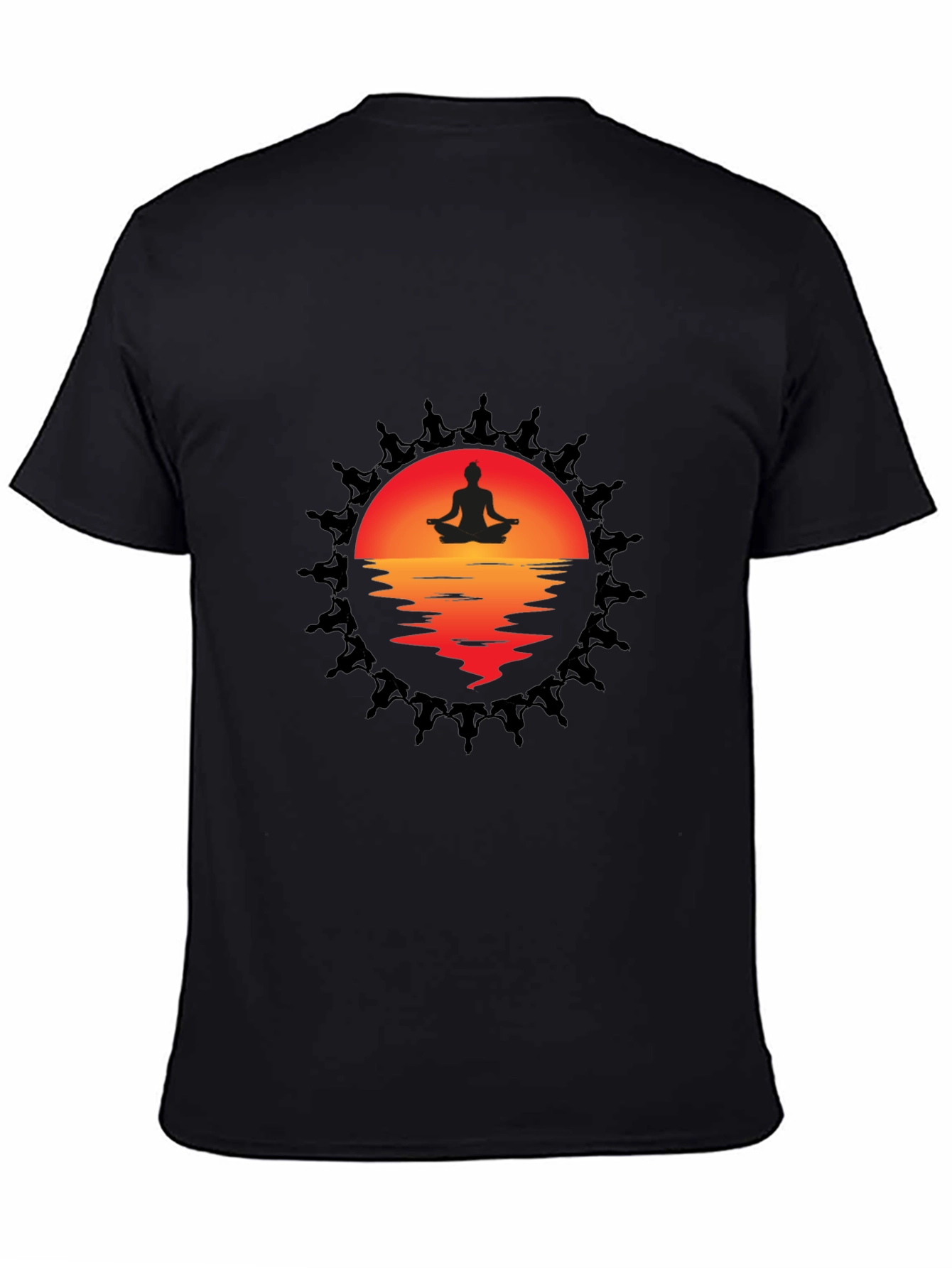 Meditative Sunset Graphic Tee - Relaxation & Comfort