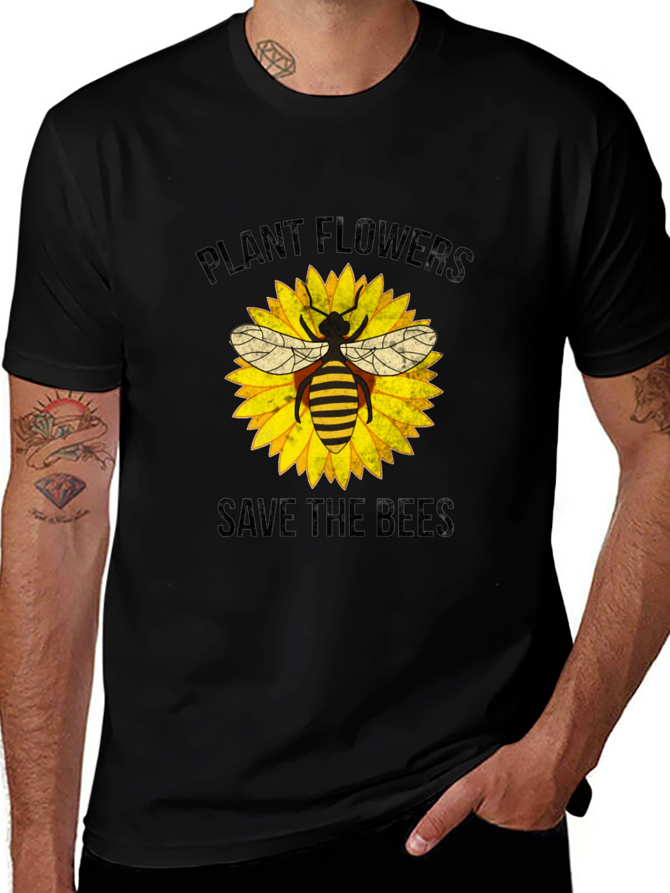 Plant Flowers Save The Bees T-Shirt