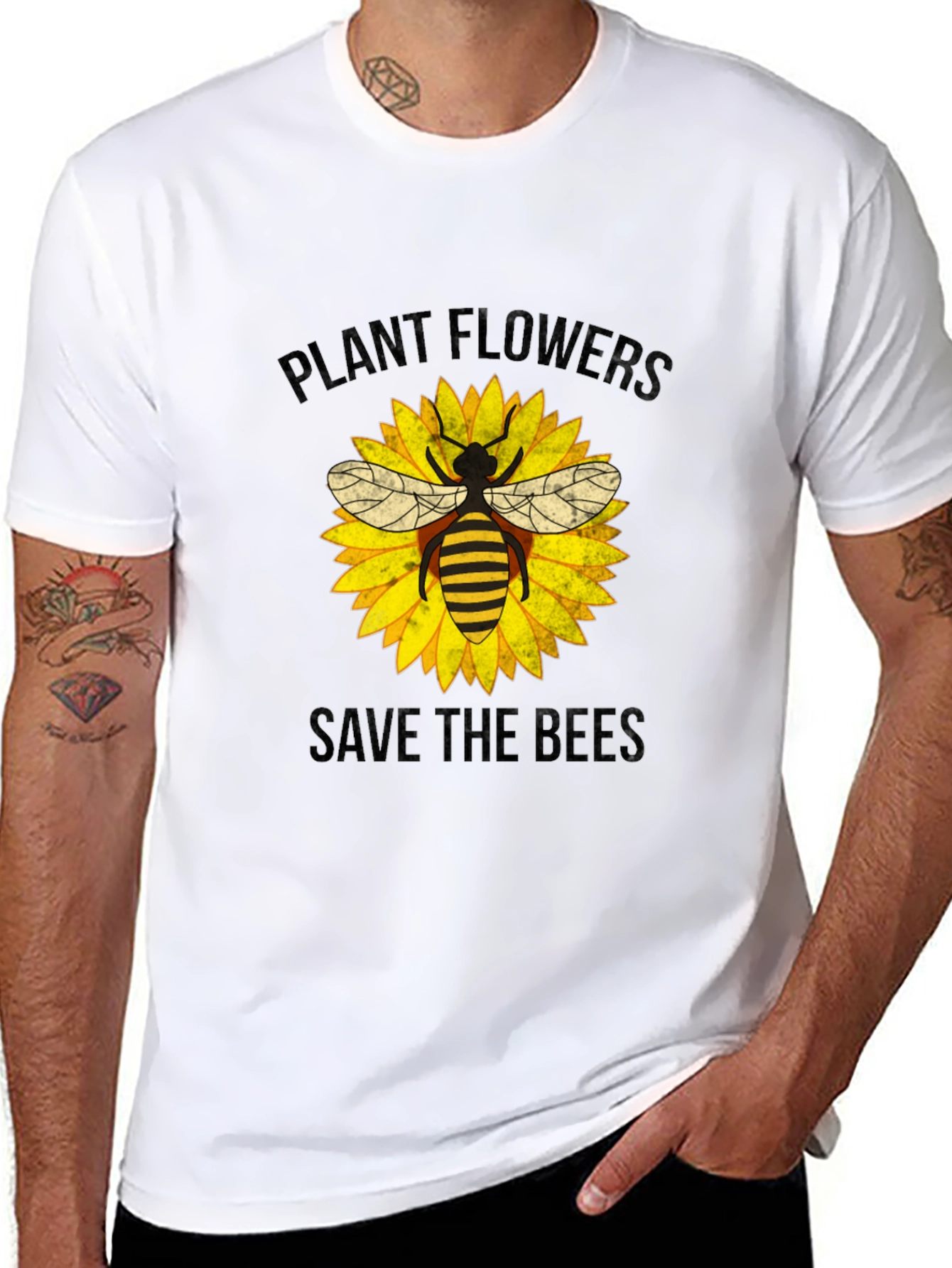 Plant Flowers Save The Bees T-Shirt