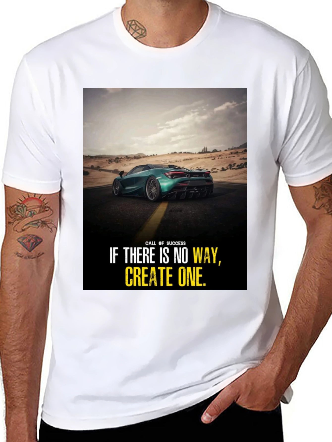 Motivational Car Graphic T-Shirt: Create Your Own Way