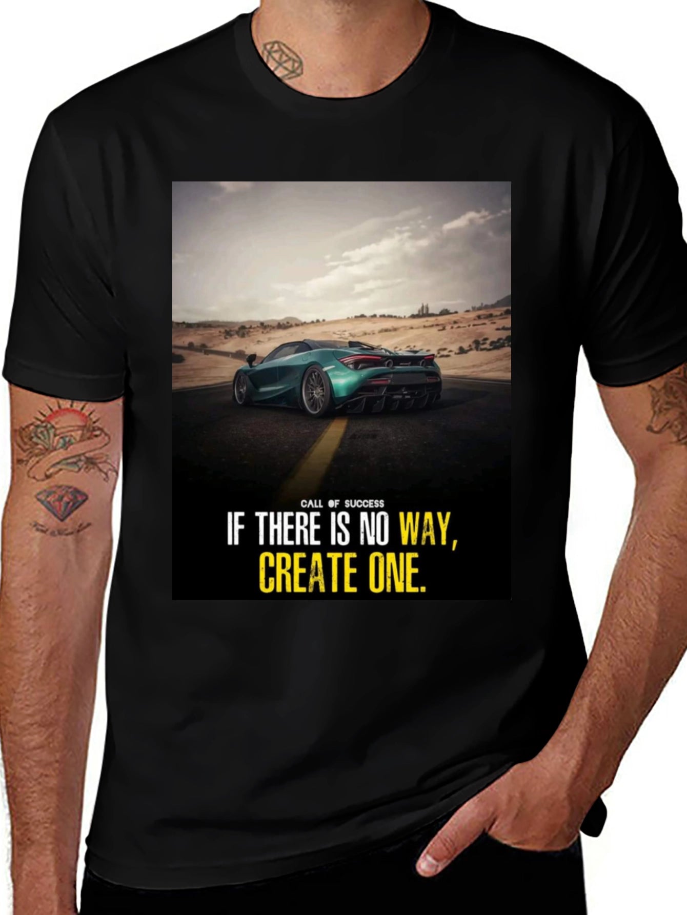 Motivational Car Graphic T-Shirt: Create Your Own Way