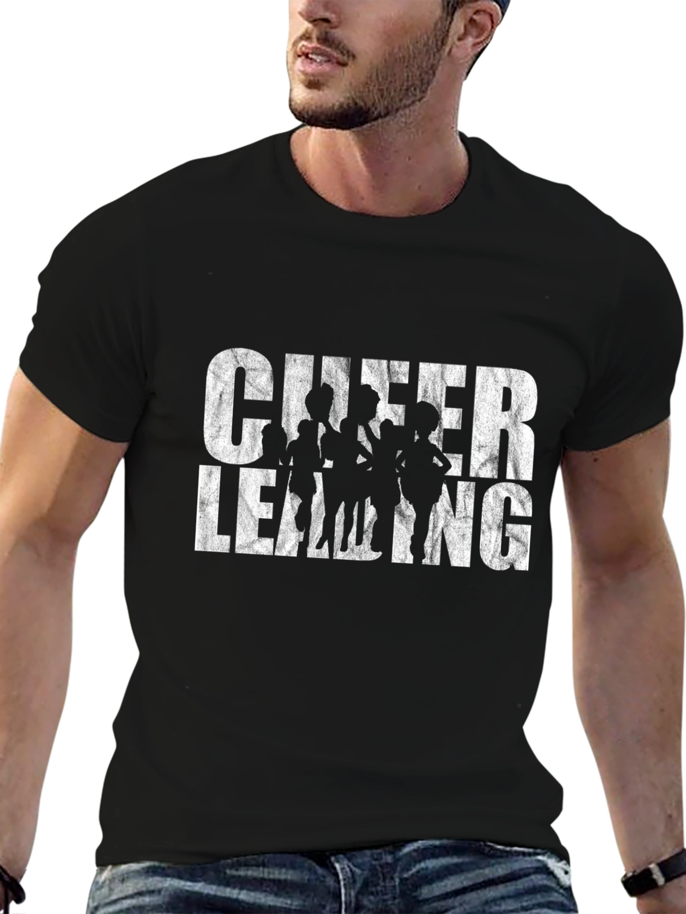 Cheerleading Graphic Tee - Black Unisex T-Shirt