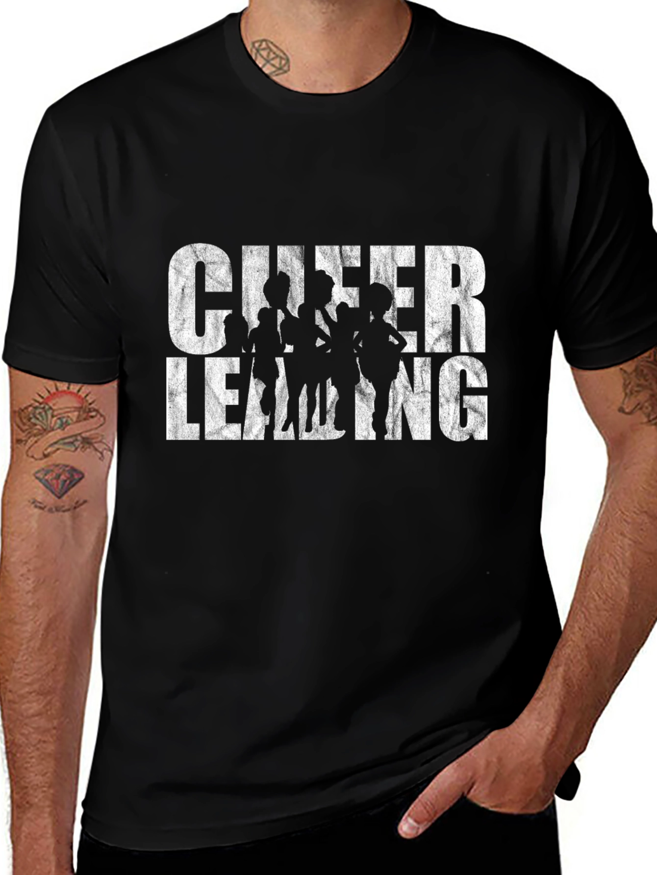 Cheerleading Graphic Tee - Black Unisex T-Shirt