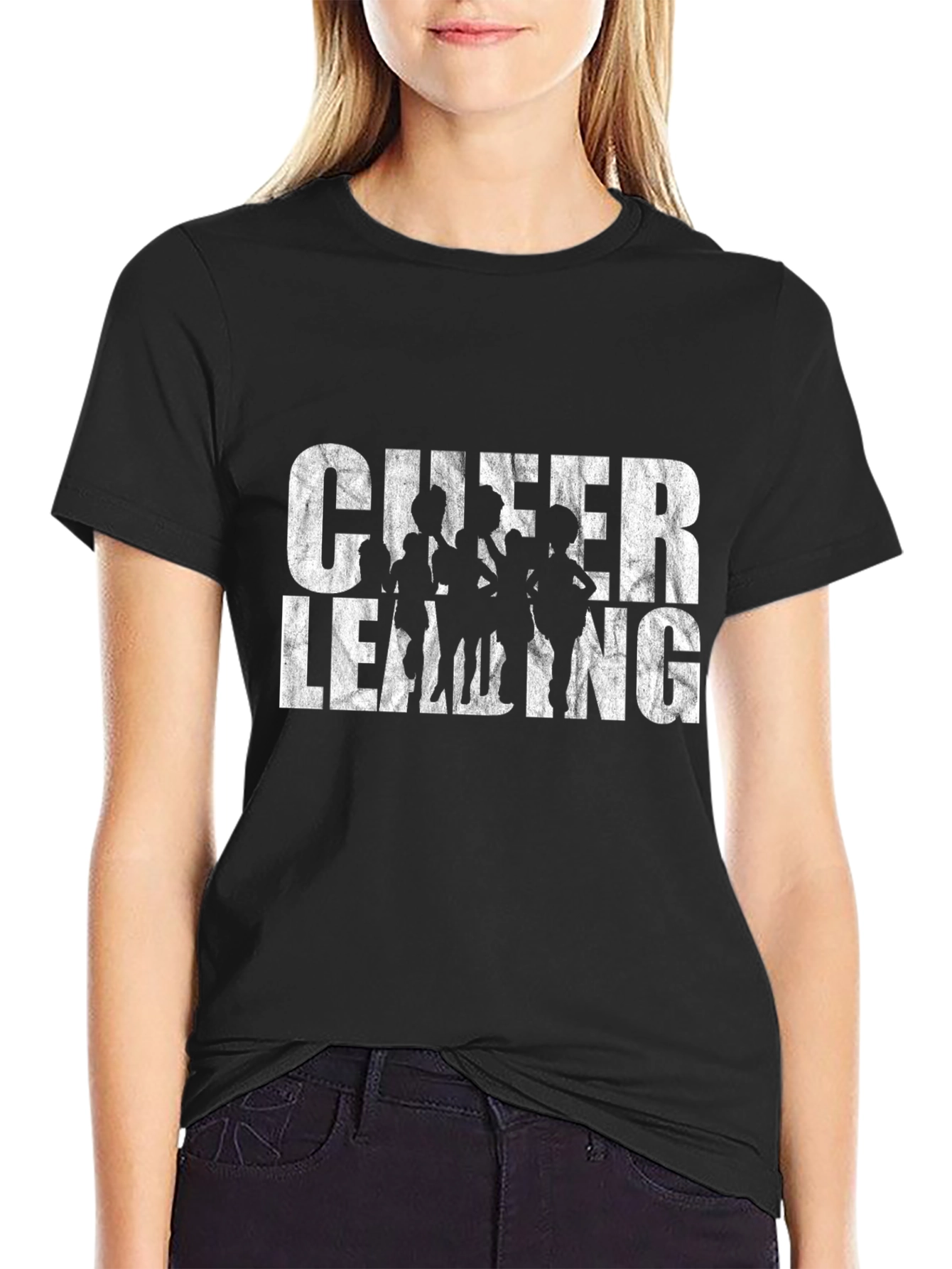 Cheerleading Graphic Tee - Black Unisex T-Shirt
