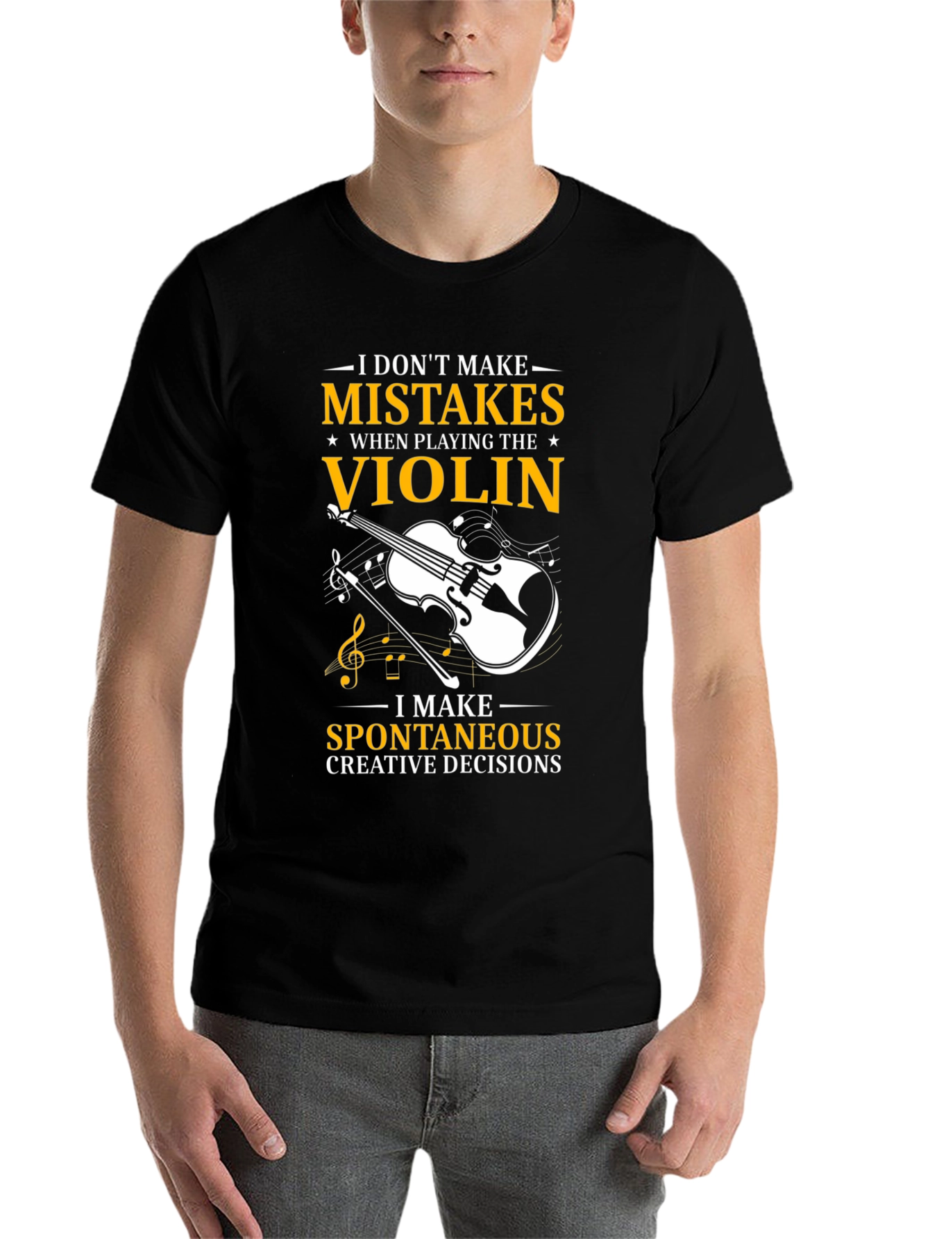 Violin Players T-Shirt: No Mistakes Creative Decisions