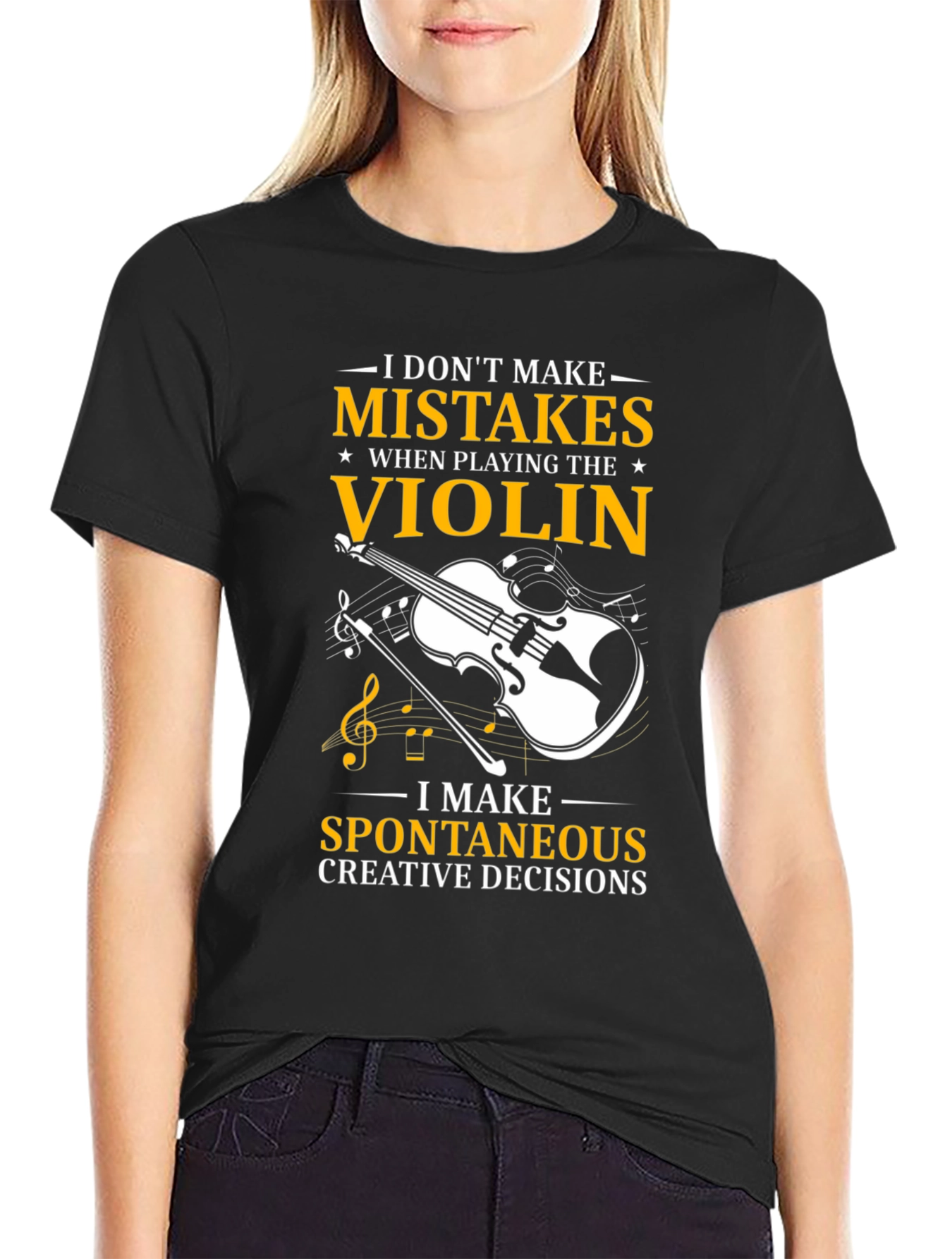Violin Players T-Shirt: No Mistakes Creative Decisions