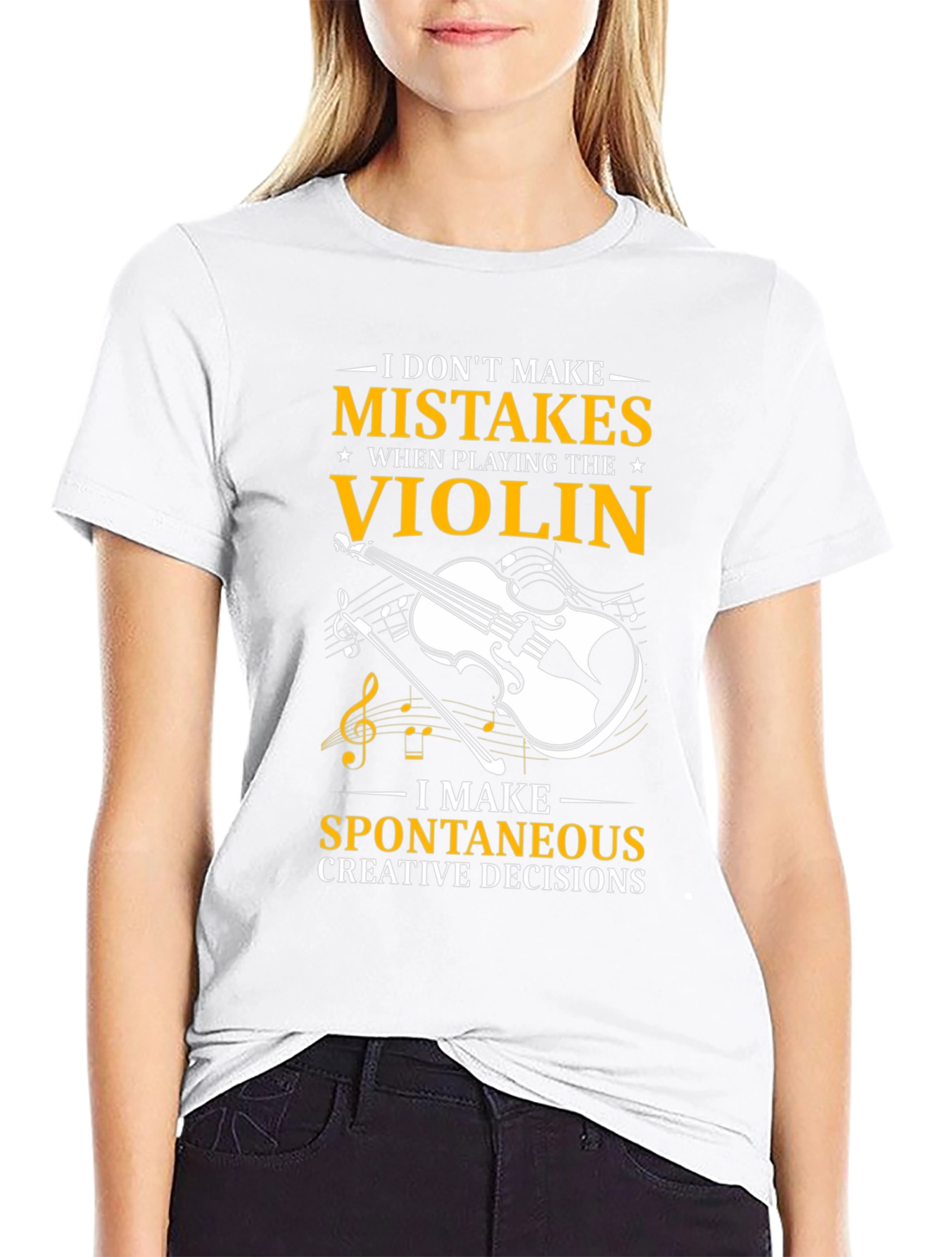 Violin Players T-Shirt: No Mistakes Creative Decisions