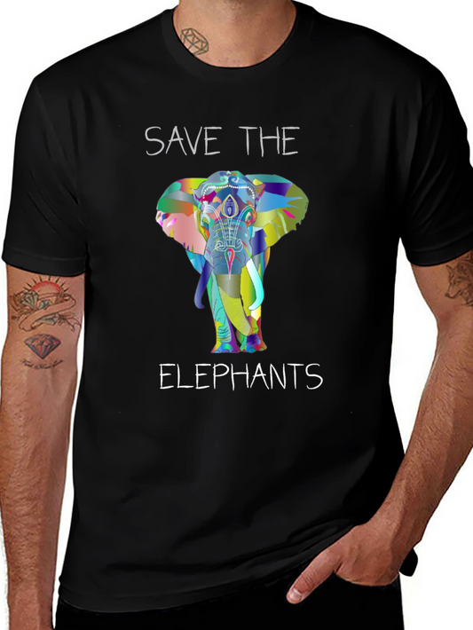 Save The Elephants Graphic Tee - Stylish Animal Lover Shirt