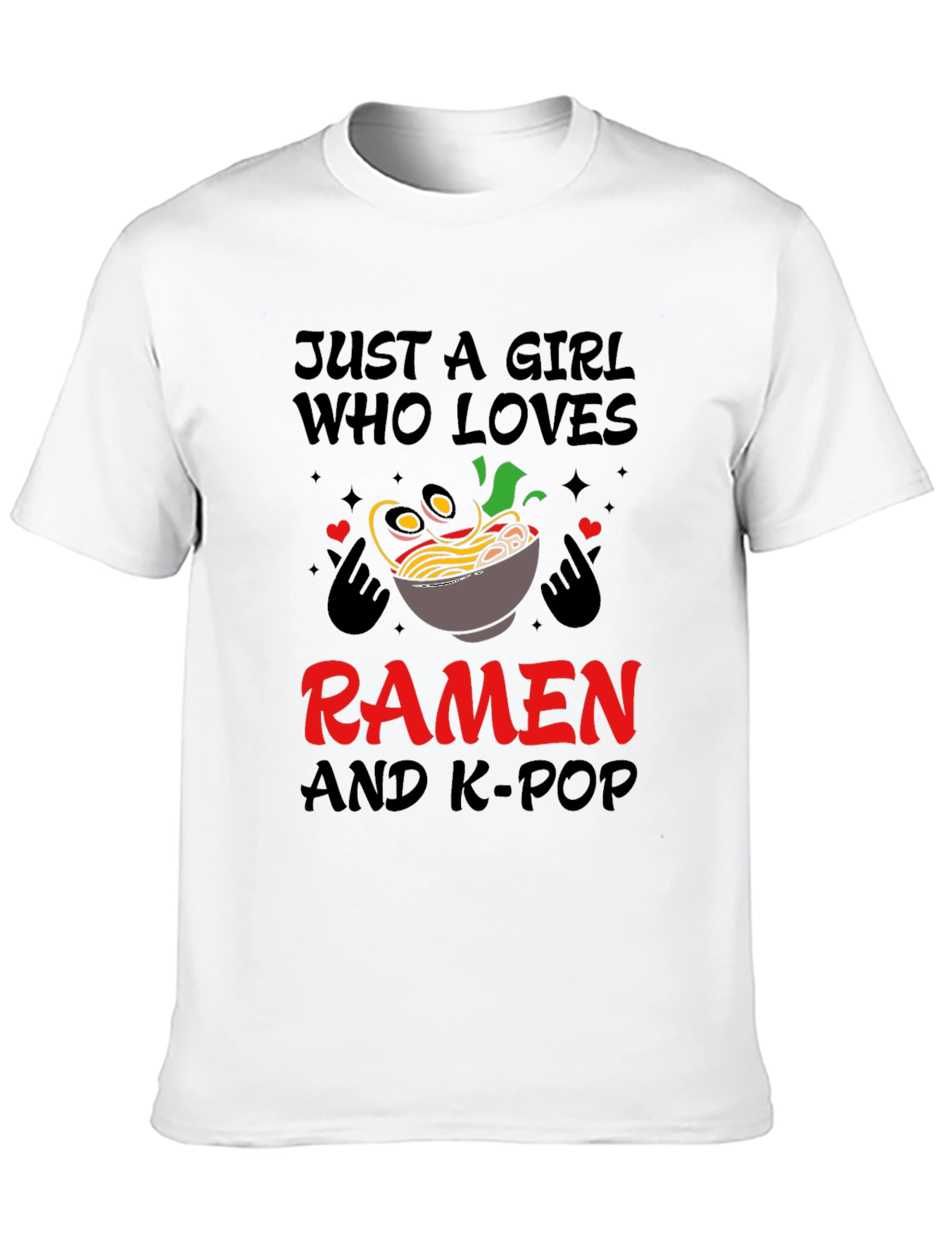 Girl Loves Ramen and K-Pop T-Shirt