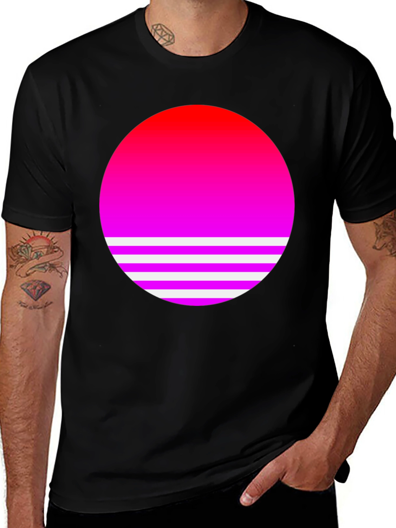 Retro Sunset T-Shirt - Stylish Graphic Tee