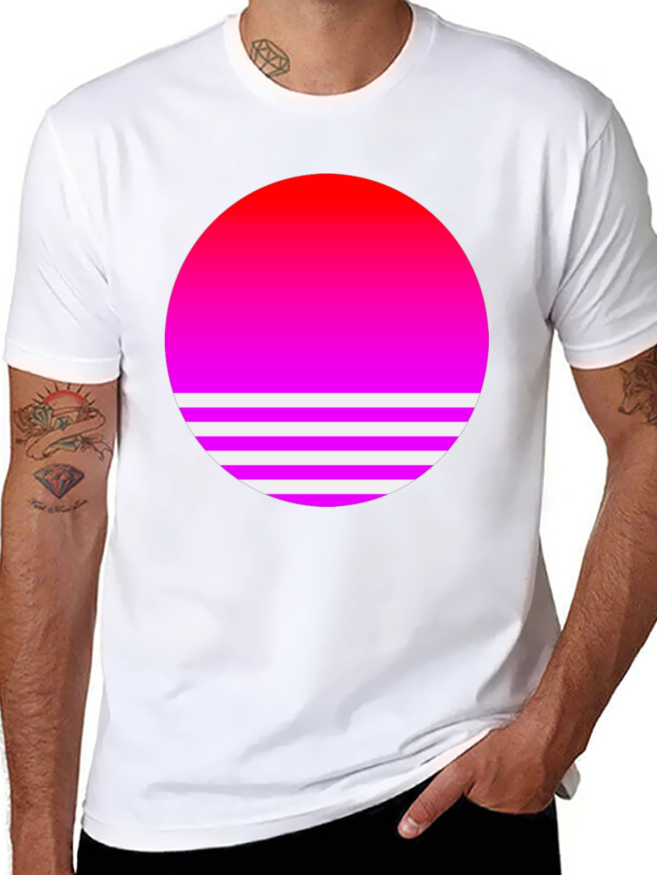 Retro Sunset T-Shirt - Stylish Graphic Tee