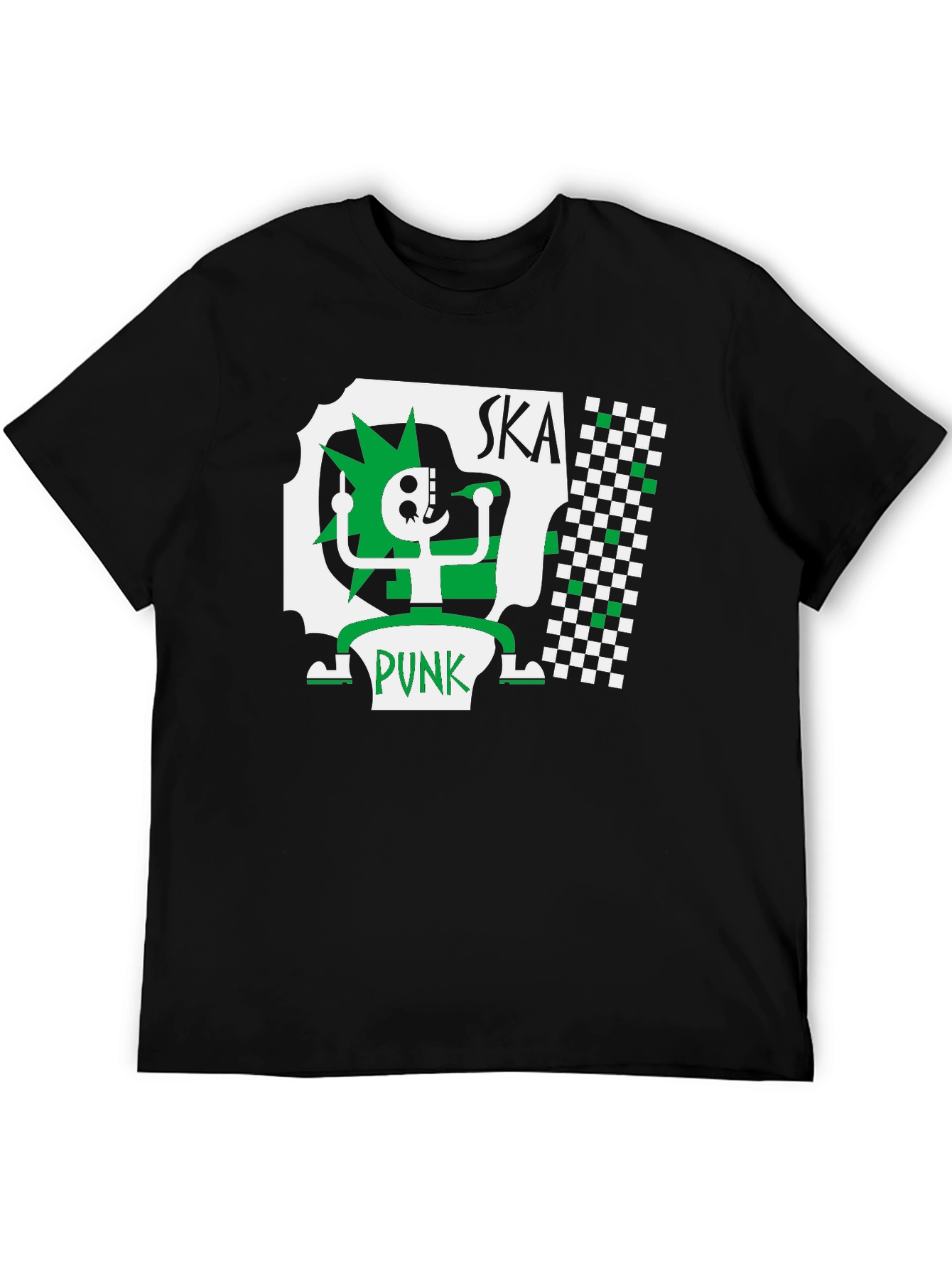 Ska Punk Graphic Tee - Black Cotton T-Shirt