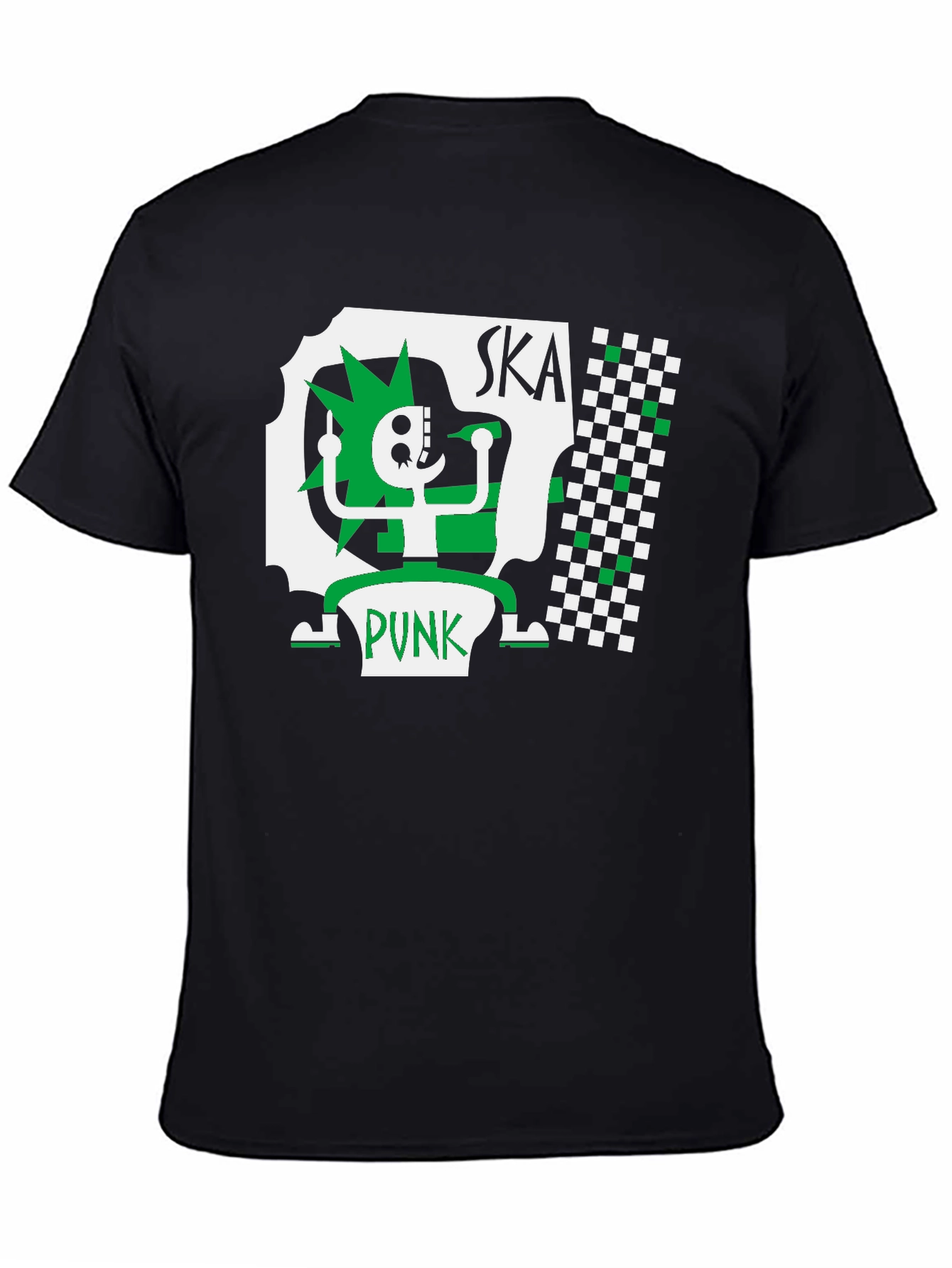 Ska Punk Graphic Tee - Black Cotton T-Shirt