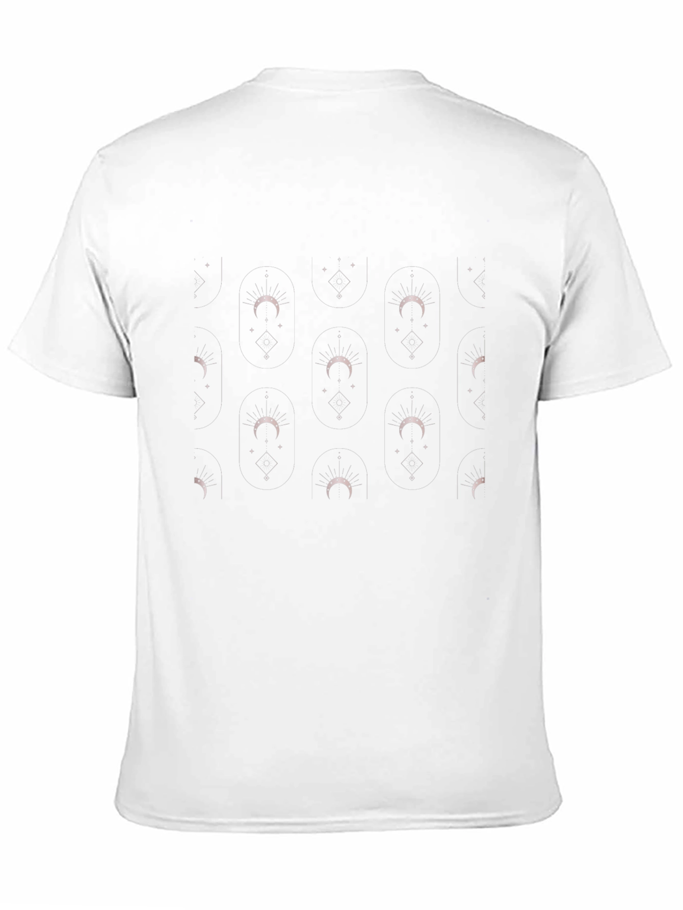 Mystic Moon Phase Pattern Black T-Shirt