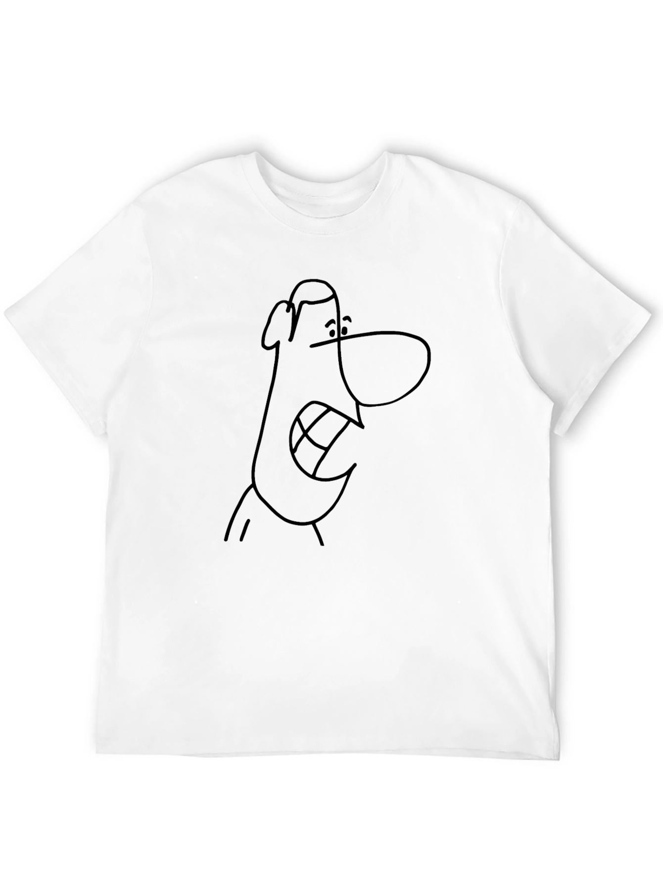 Funny Cartoon Face Graphic T-Shirt