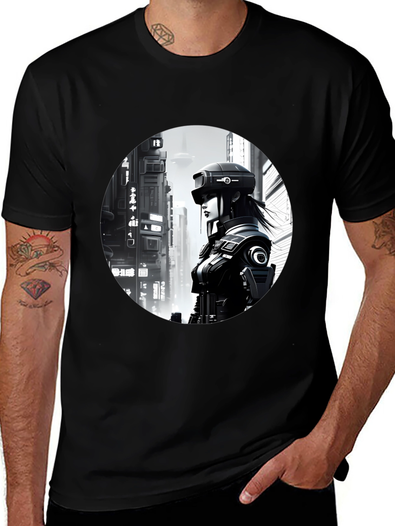 Cyberpunk Cityscape T-Shirt