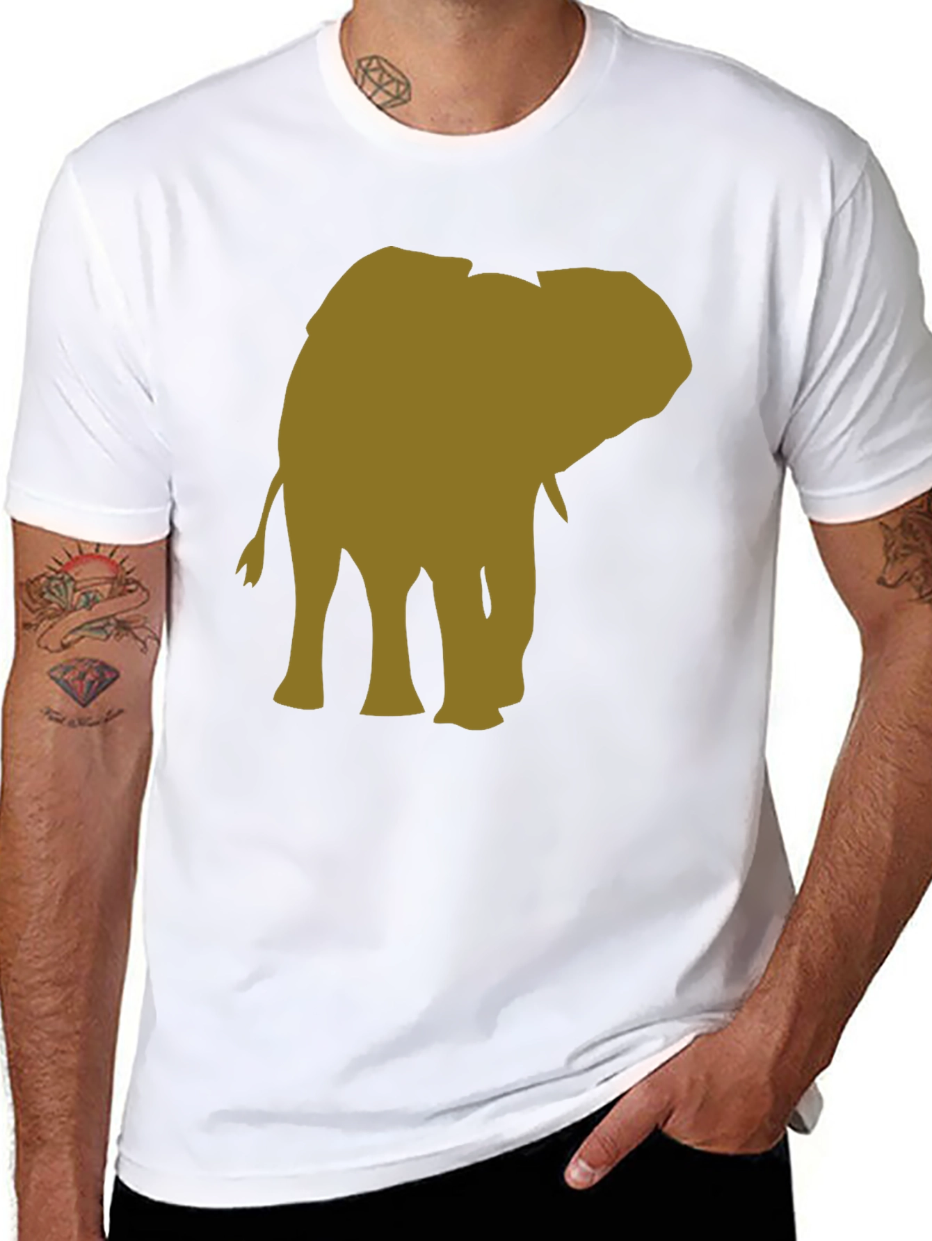 Elephant Graphic T-Shirt - Black