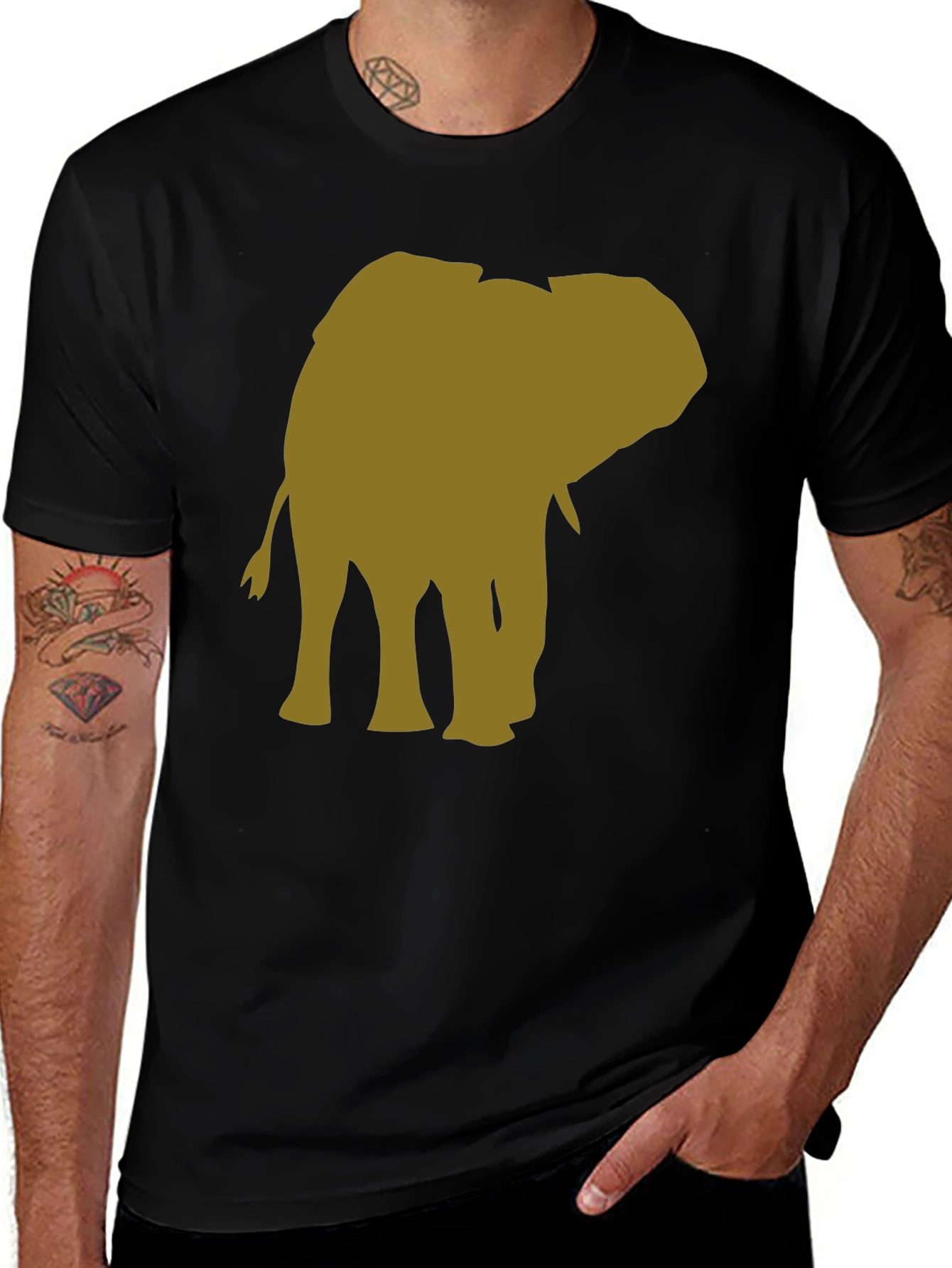 Elephant Graphic T-Shirt - Black