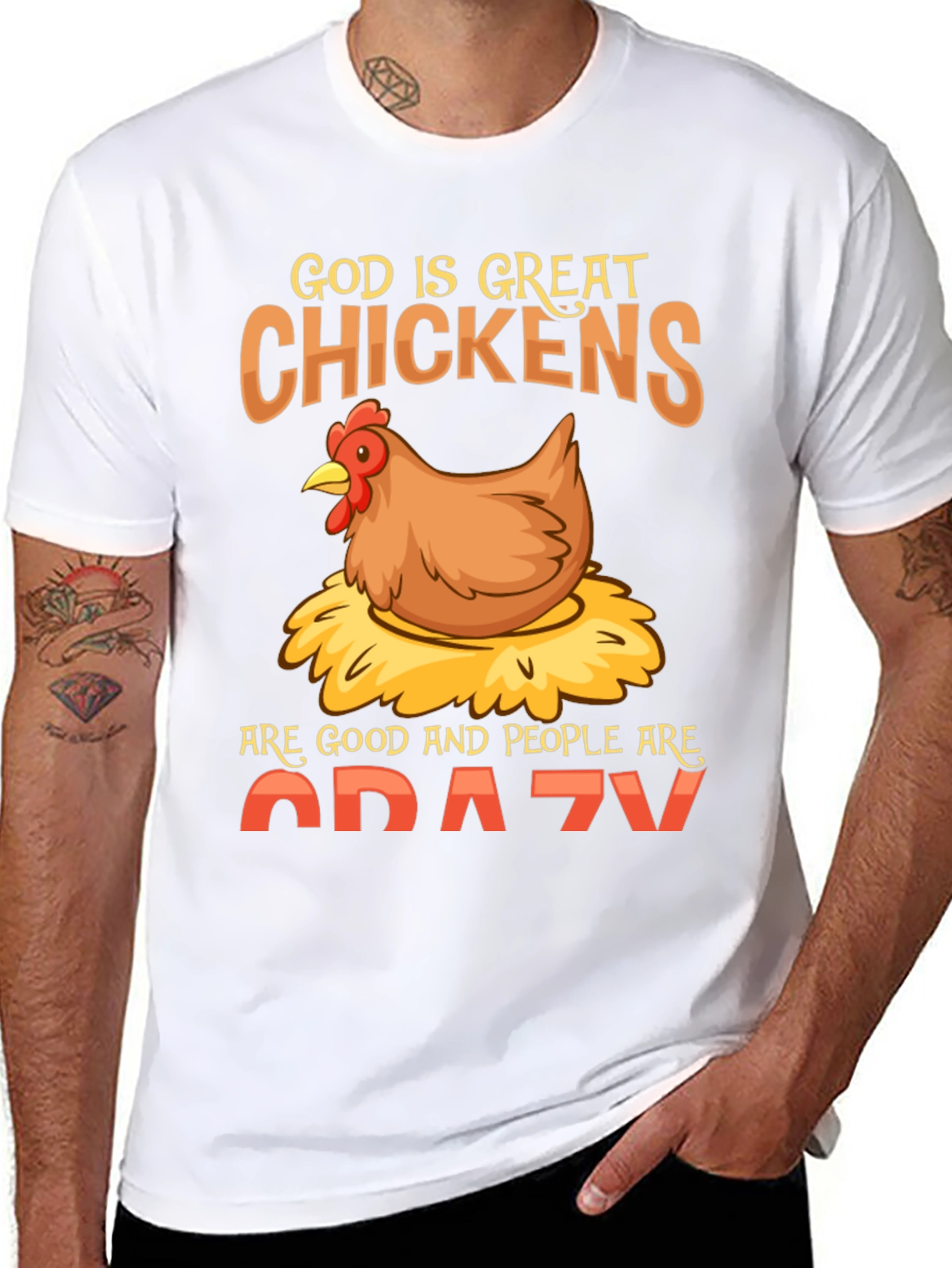 God is Great Chickens T-Shirt - Funny Farm Tee